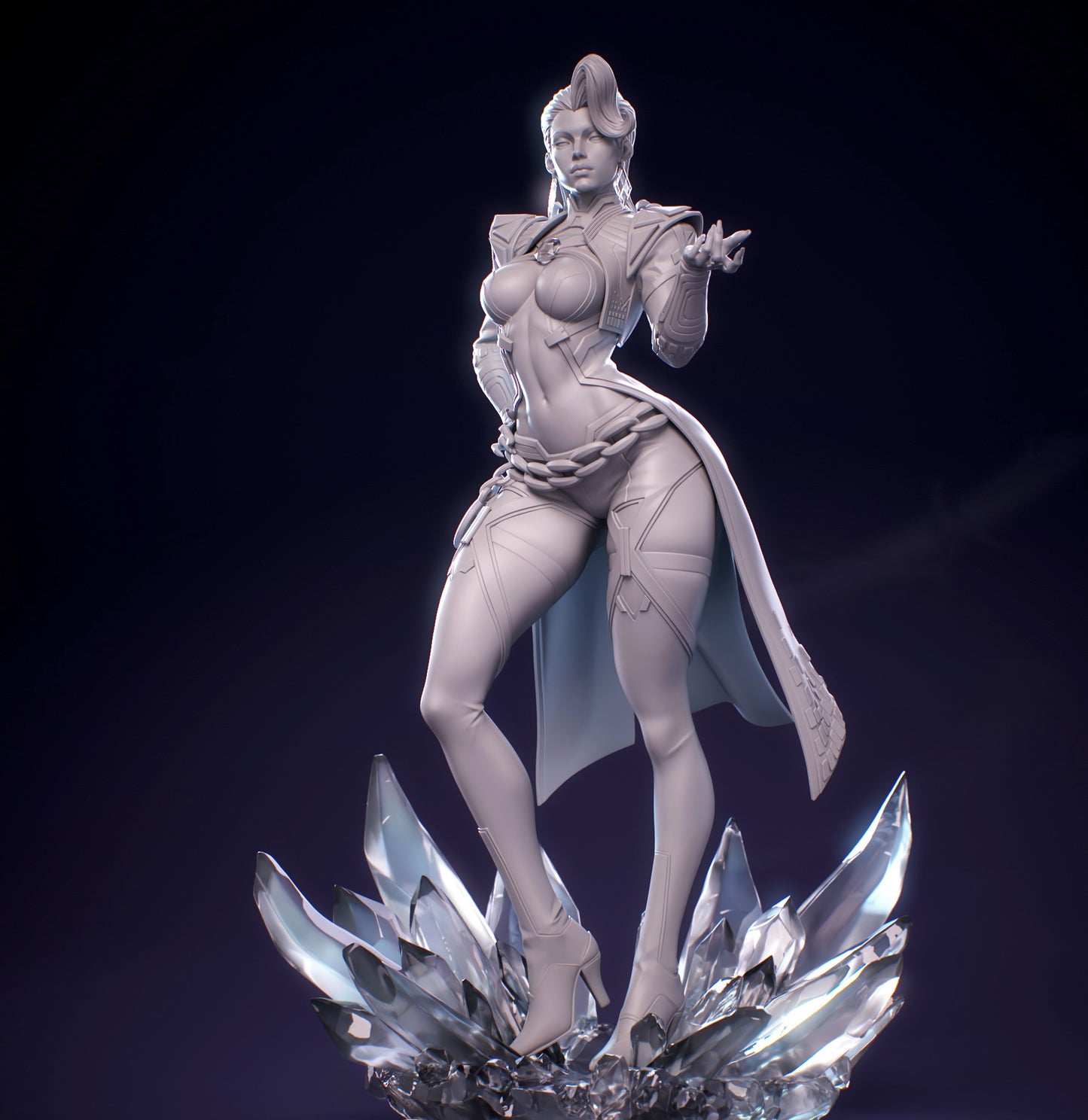 Emma Frost – 1/7 Scale STL Figure for 3D Printing (Digital Product)