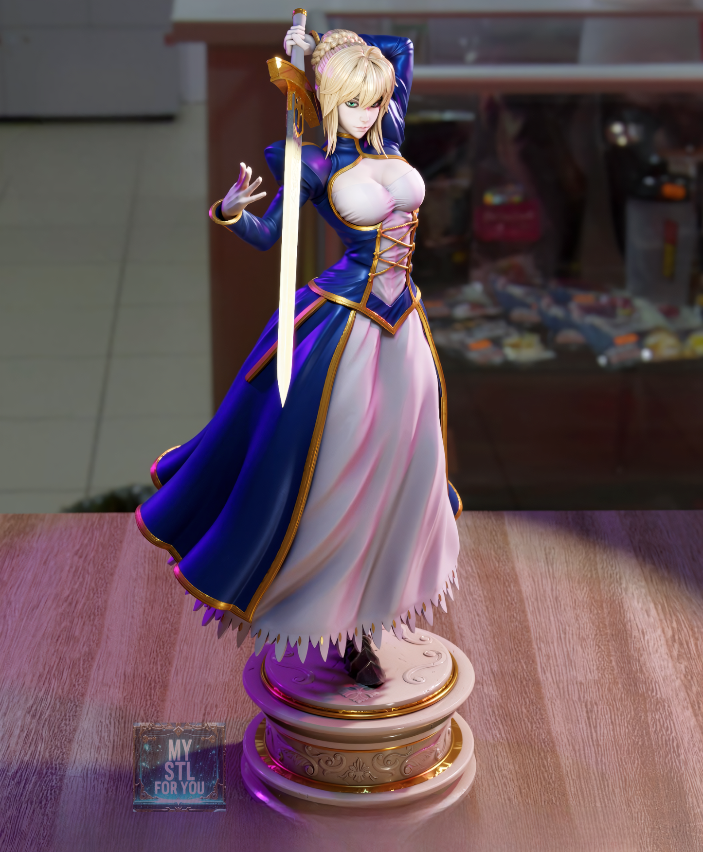 Saber (Fate/Grand Order) | Presupported STL + LYS | Resin 3D Print Statue