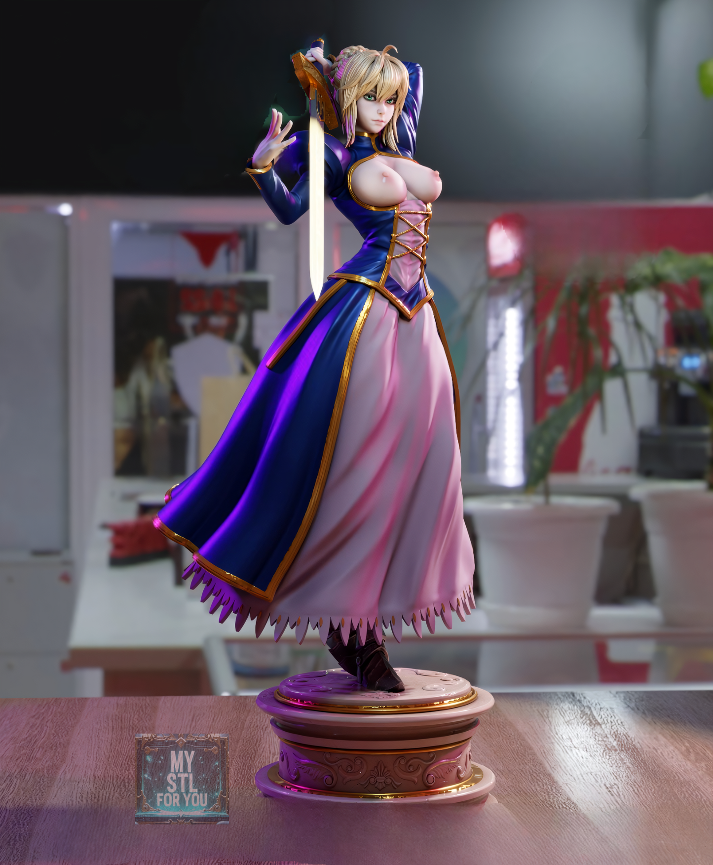 Saber (Fate/Grand Order) | Presupported STL + LYS | Resin 3D Print Statue