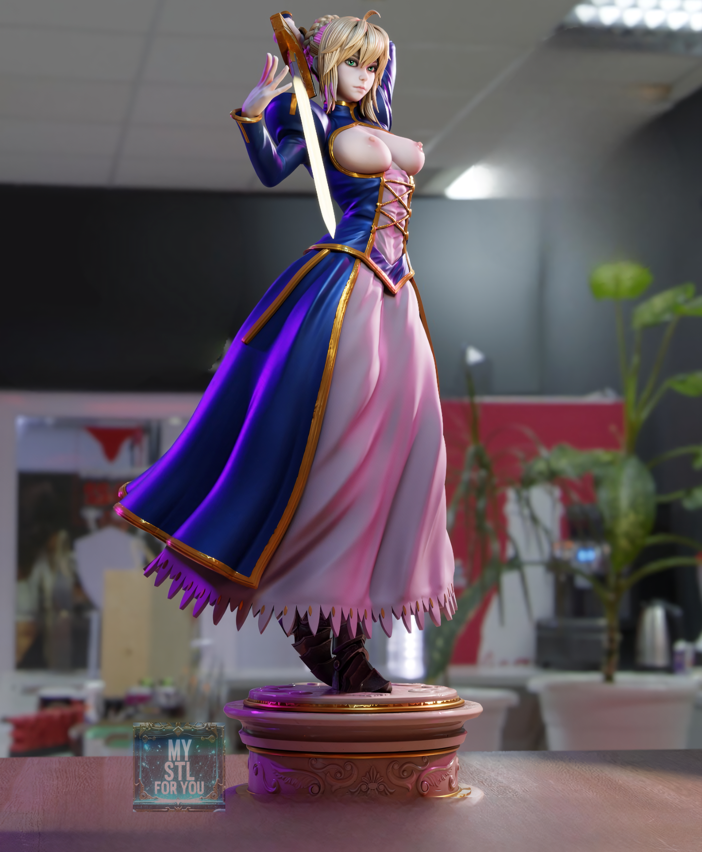 Saber (Fate/Grand Order) | Presupported STL + LYS | Resin 3D Print Statue