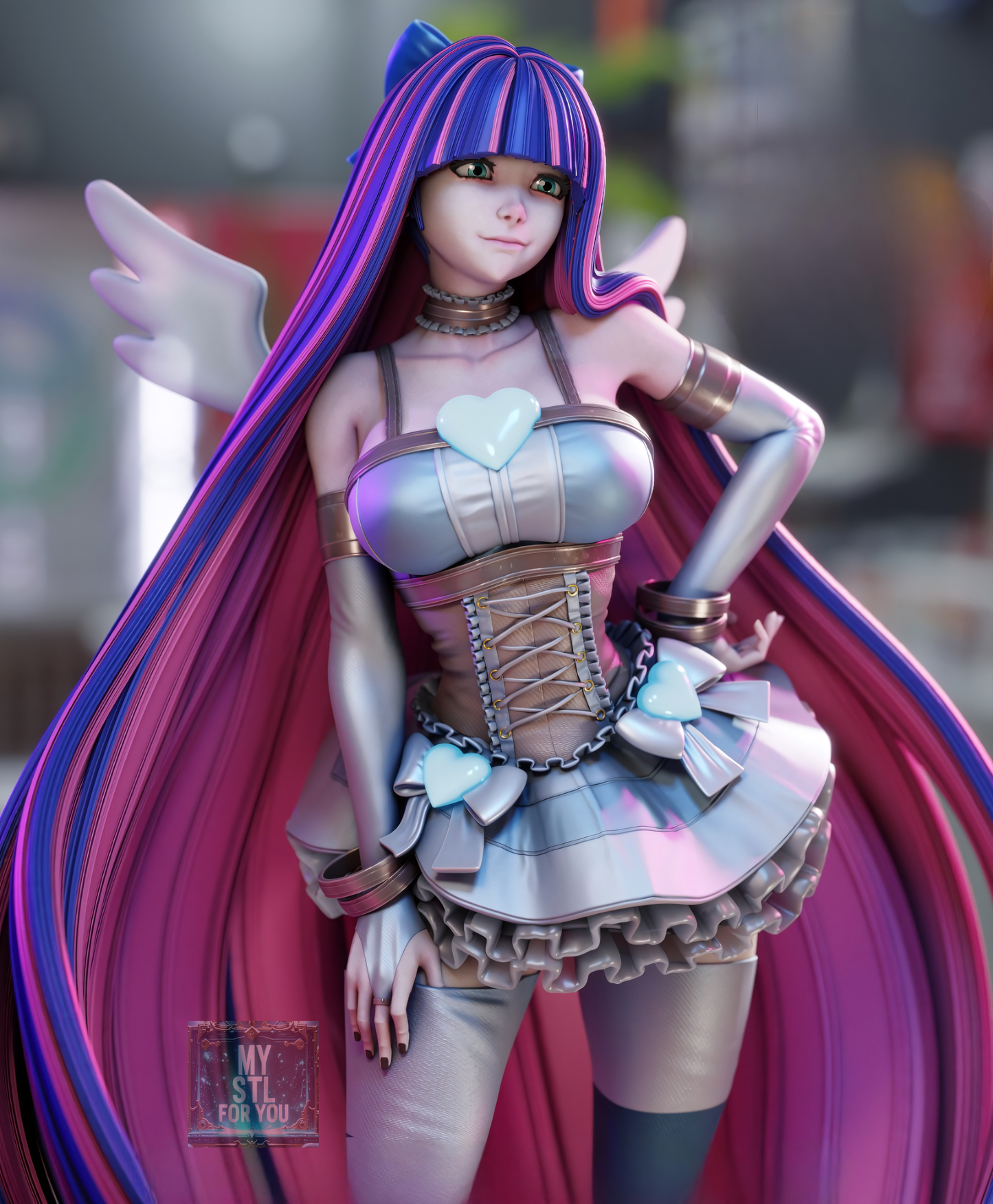 Stocking Anarchy STL | Panty & Stocking | Presupported + LYS Resin Model