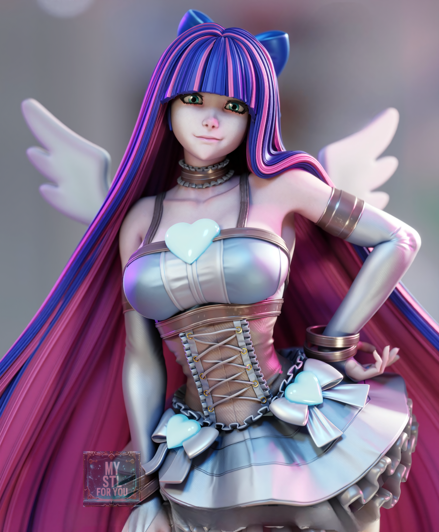 Stocking Anarchy STL | Panty & Stocking | Presupported + LYS Resin Model