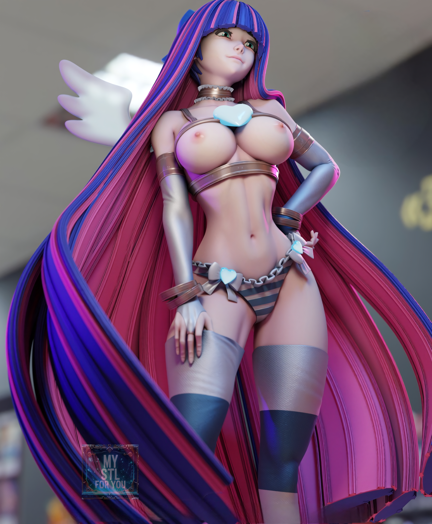 Stocking Anarchy STL | Panty & Stocking | Presupported + LYS Resin Model