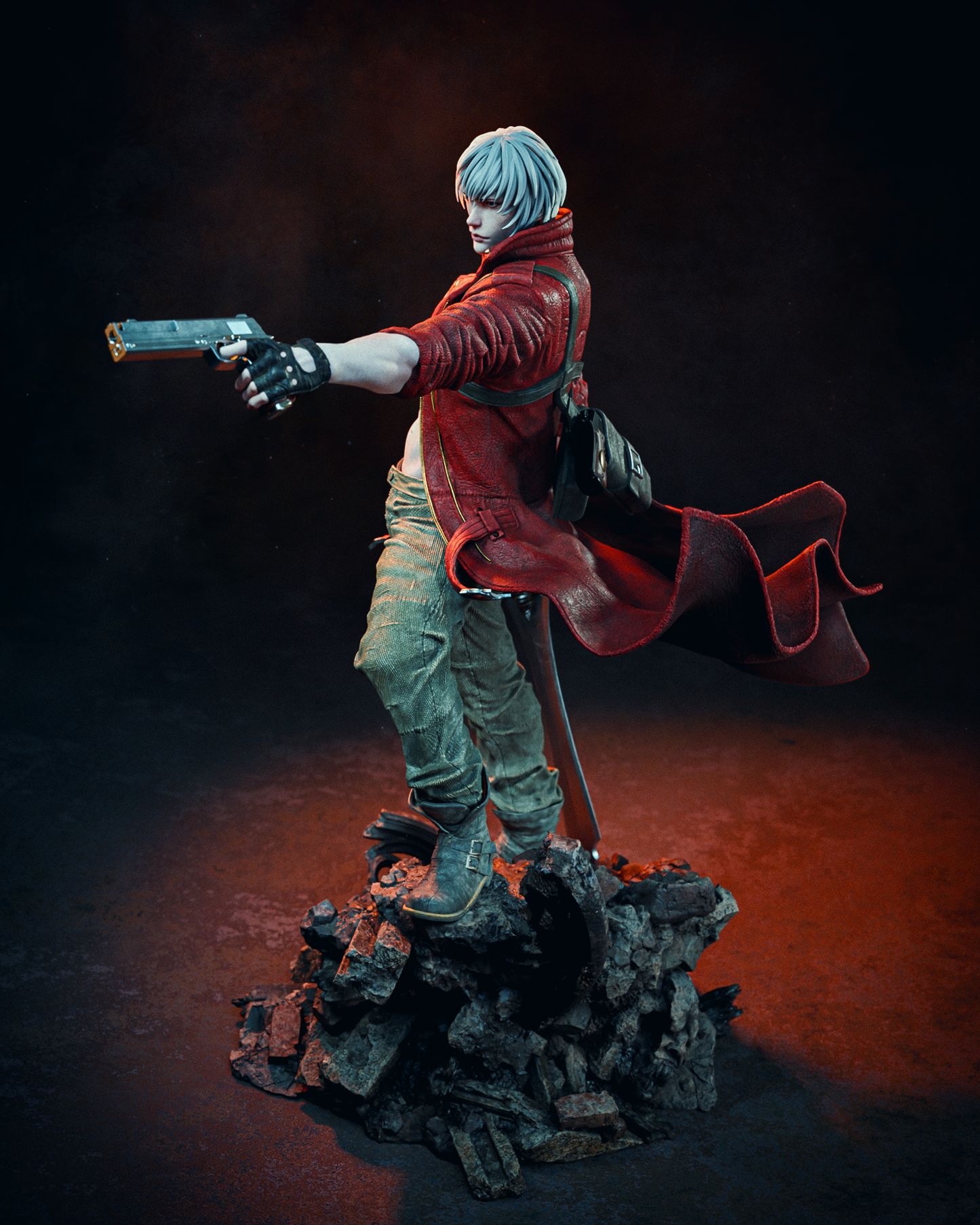 Dante 3D STL Printable Figure – Demon Hunter STL for Resin Printing (1/6 Pre-Supported, 1/9 Split & Uncut)
