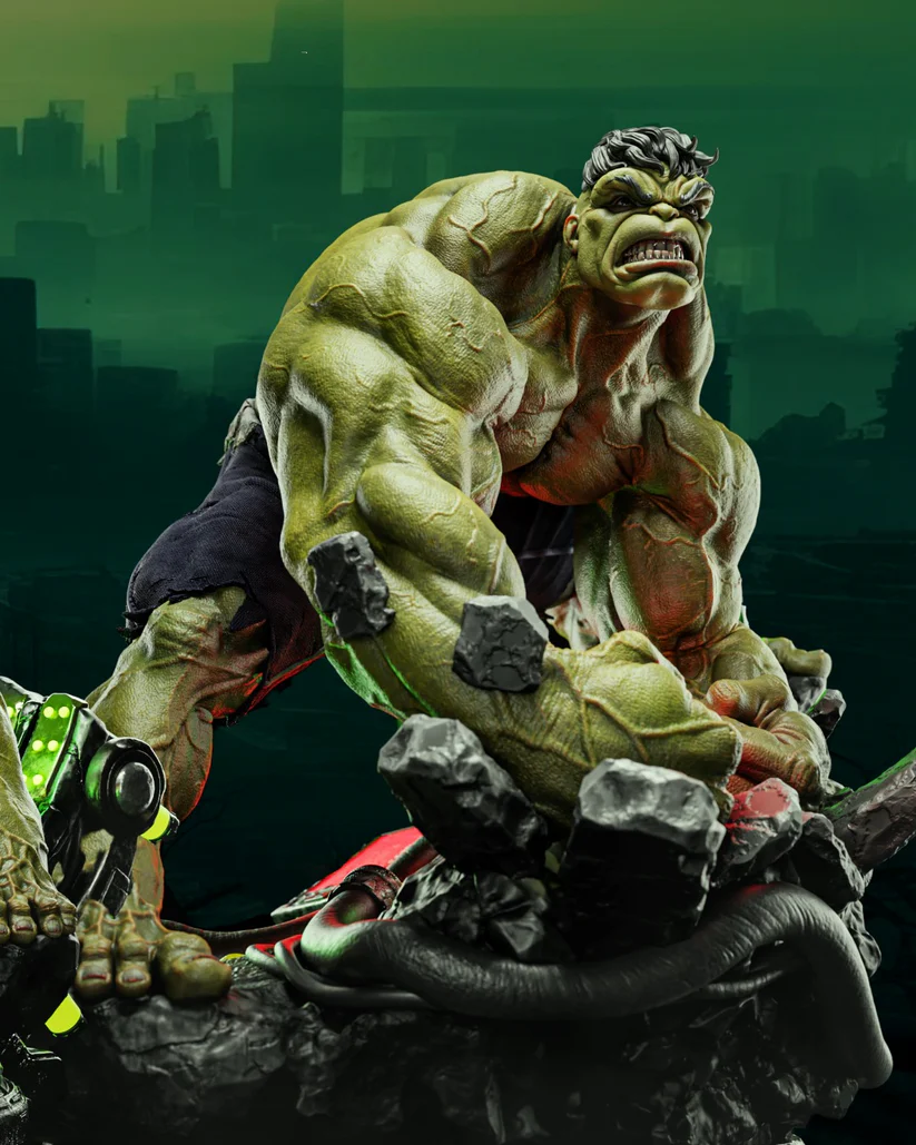 Unleash the Beast: Hulk STL Model in Full Rage 1-6 FORMAT