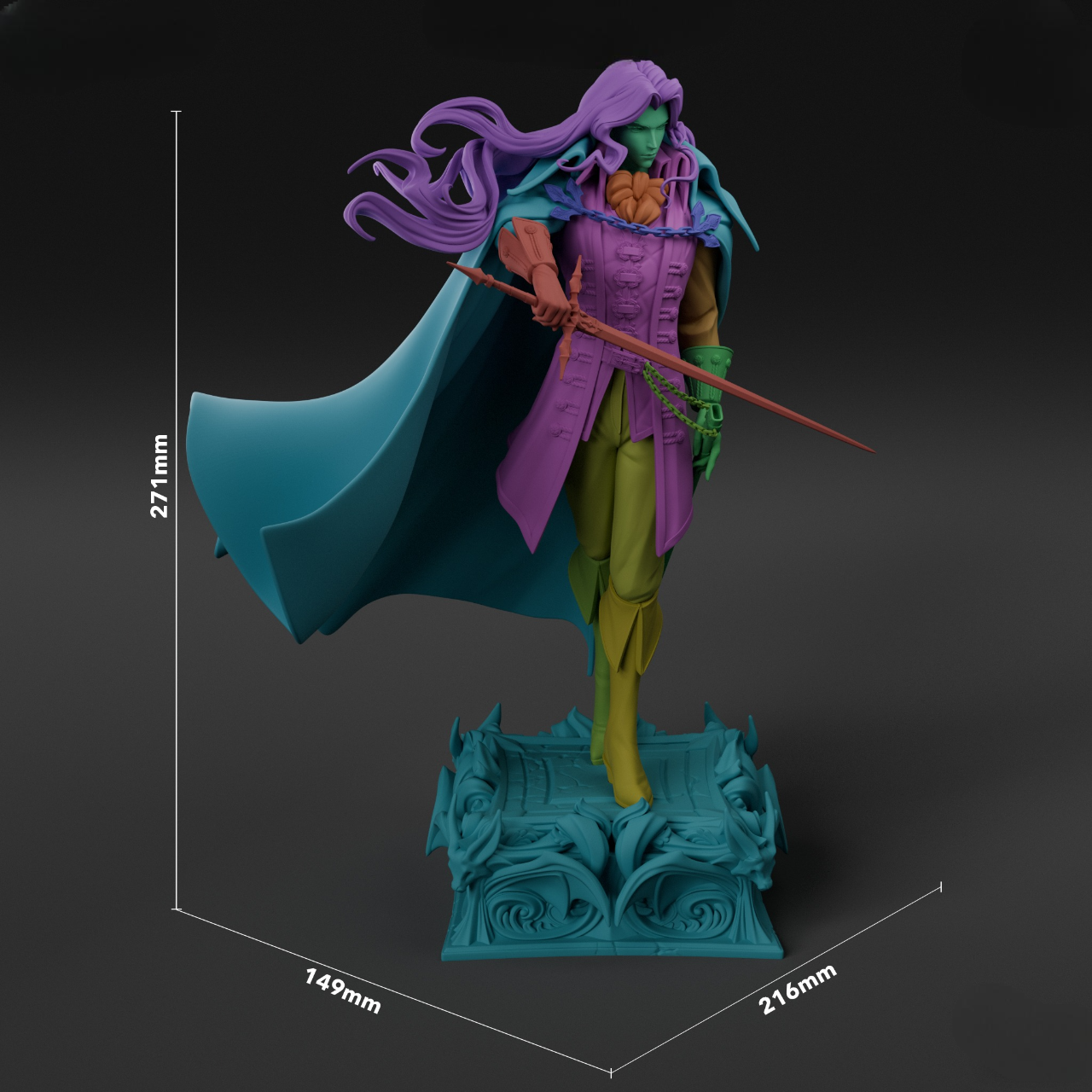 Alucard 3D Printable Figurine | Castlevania STL & LYC Files