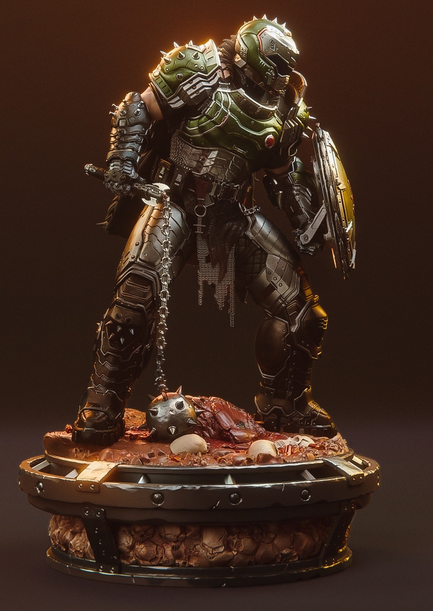 Doom Slayer – Epic 3D Printable Statue | Hell-Conquering Warrior in Exquisite Detail