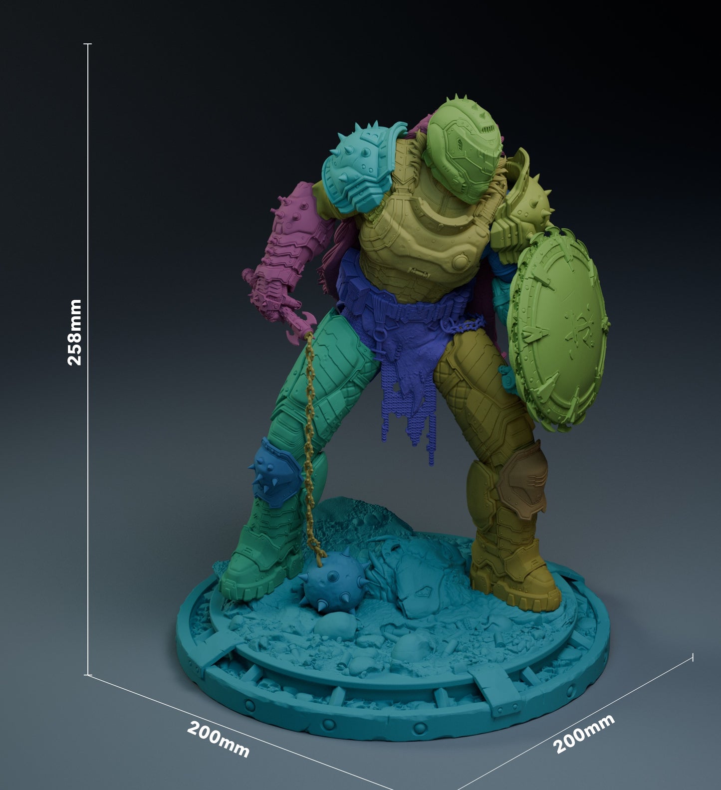 Doom Slayer – Epic 3D Printable Statue | Hell-Conquering Warrior in Exquisite Detail