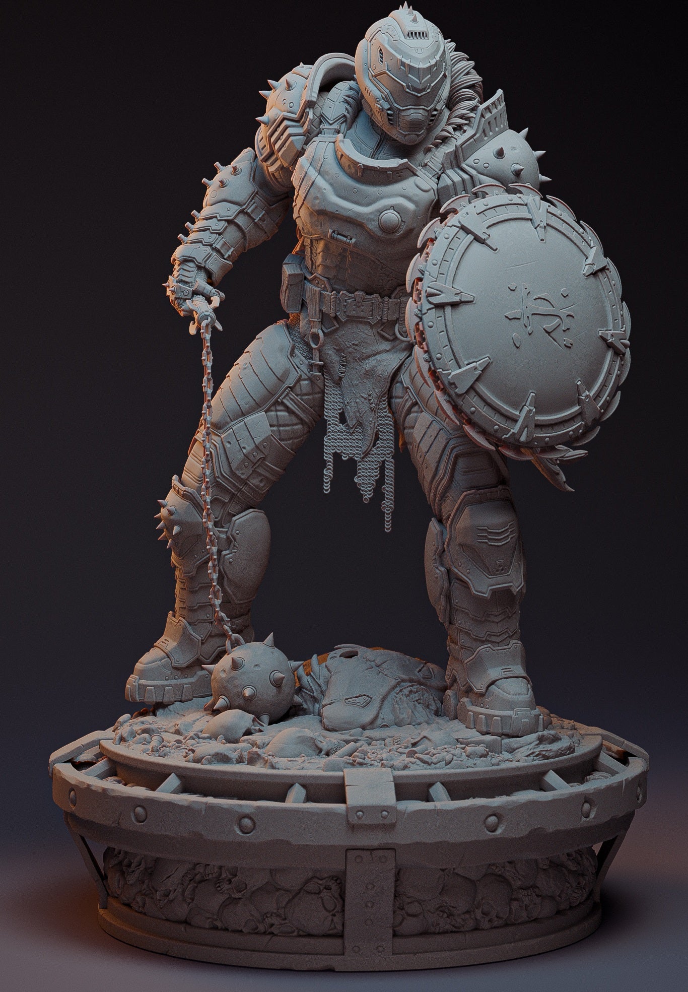 Doom Slayer – Epic 3D Printable Statue | Hell-Conquering Warrior in Exquisite Detail