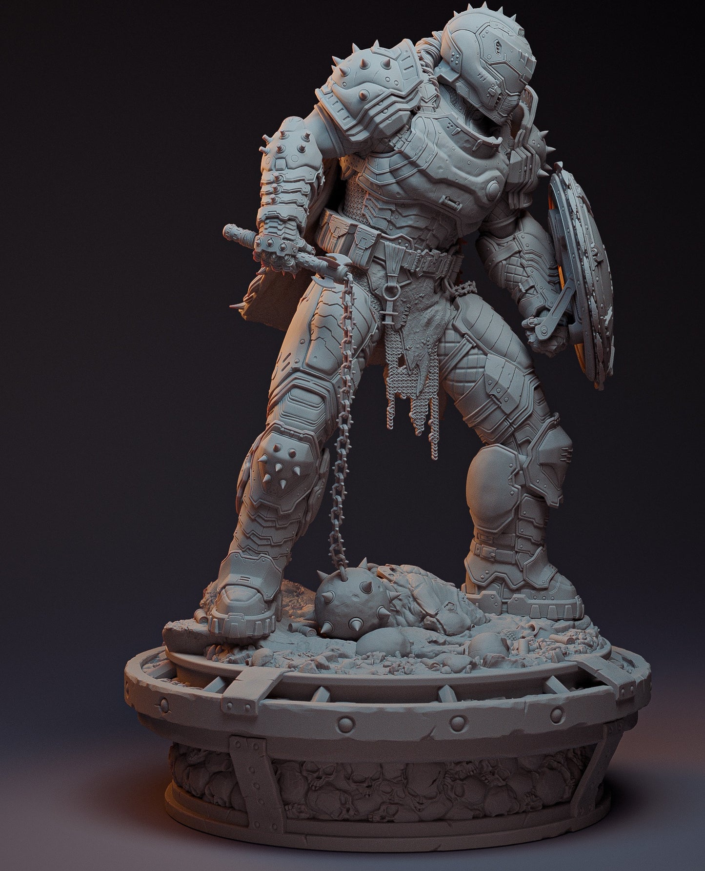 Doom Slayer – Epic 3D Printable Statue | Hell-Conquering Warrior in Exquisite Detail