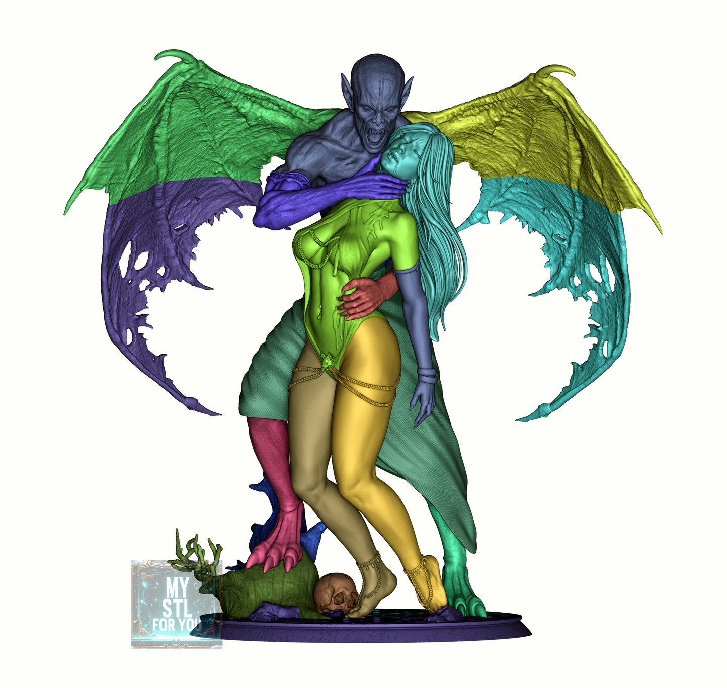 Dracula Vampire Statue STL – 1/6 & 1/9 Scale, Presupported + Uncut