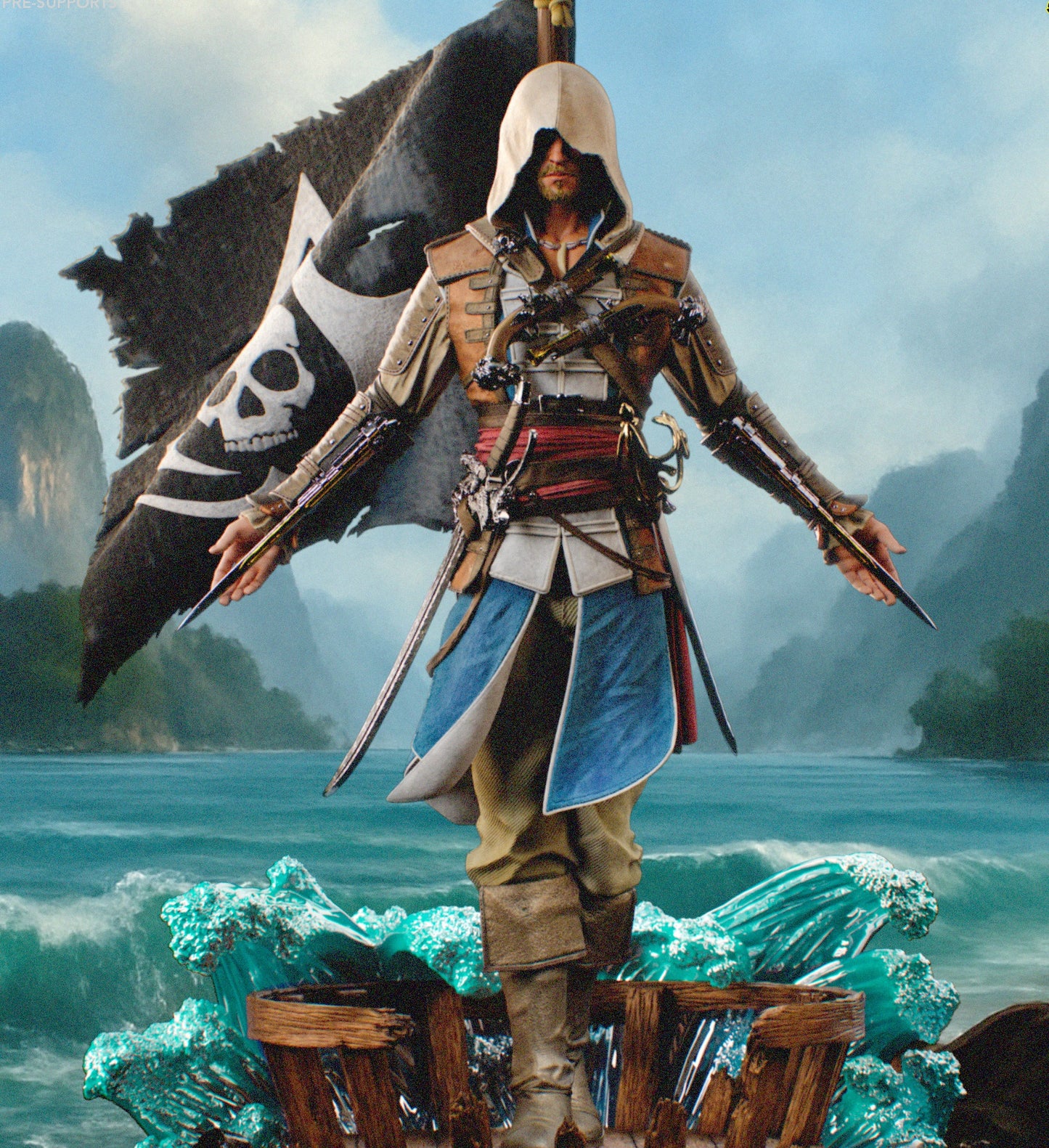 Edward Kenway 3D STL File | Assassin's Creed Black Flag 3D Print Model | Pre-Supported