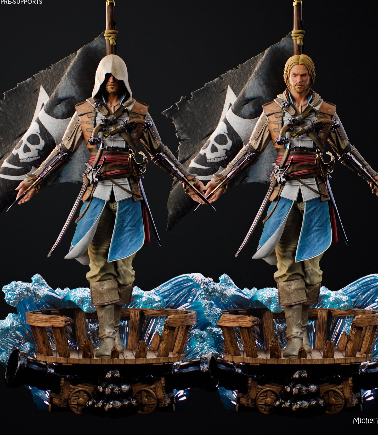 Edward Kenway 3D STL File | Assassin's Creed Black Flag 3D Print Model | Pre-Supported