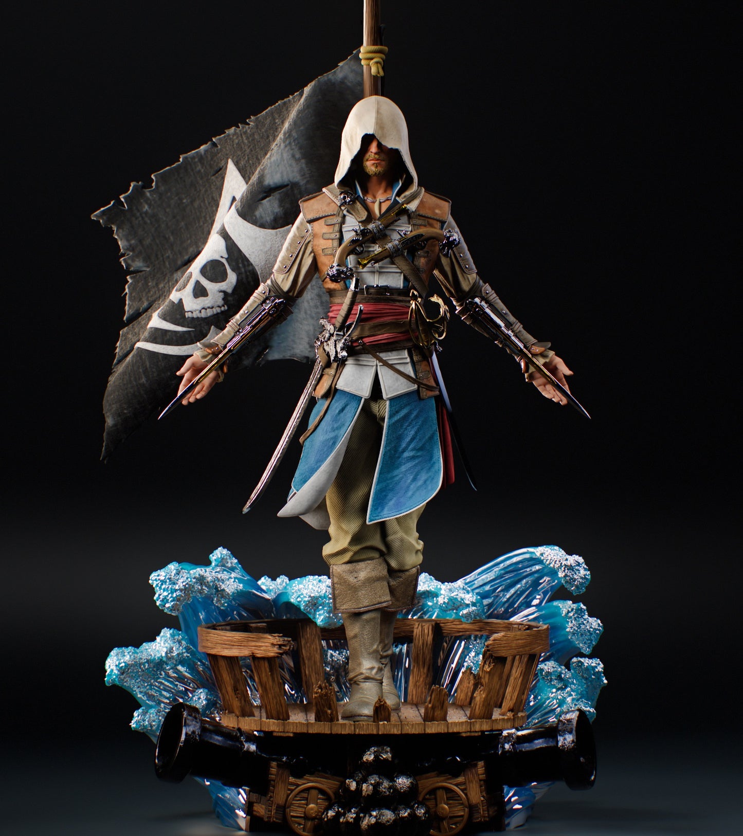 Edward Kenway 3D STL File | Assassin's Creed Black Flag 3D Print Model | Pre-Supported