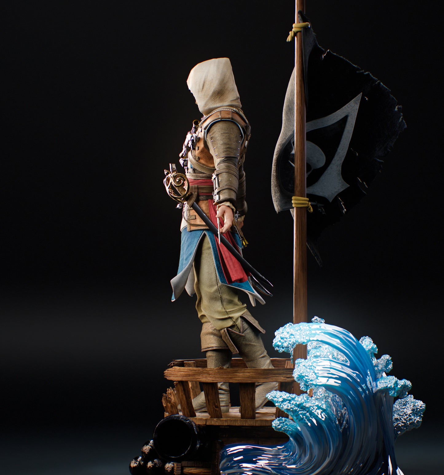 Edward Kenway 3D STL File | Assassin's Creed Black Flag 3D Print Model | Pre-Supported