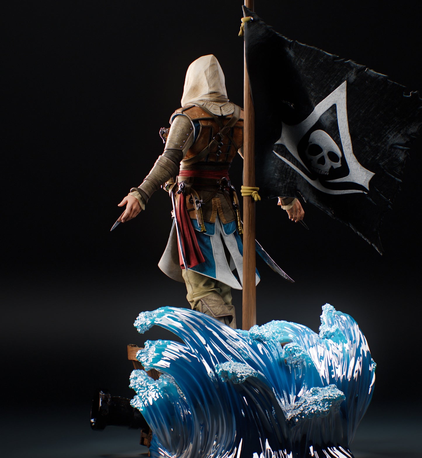 Edward Kenway 3D STL File | Assassin's Creed Black Flag 3D Print Model | Pre-Supported