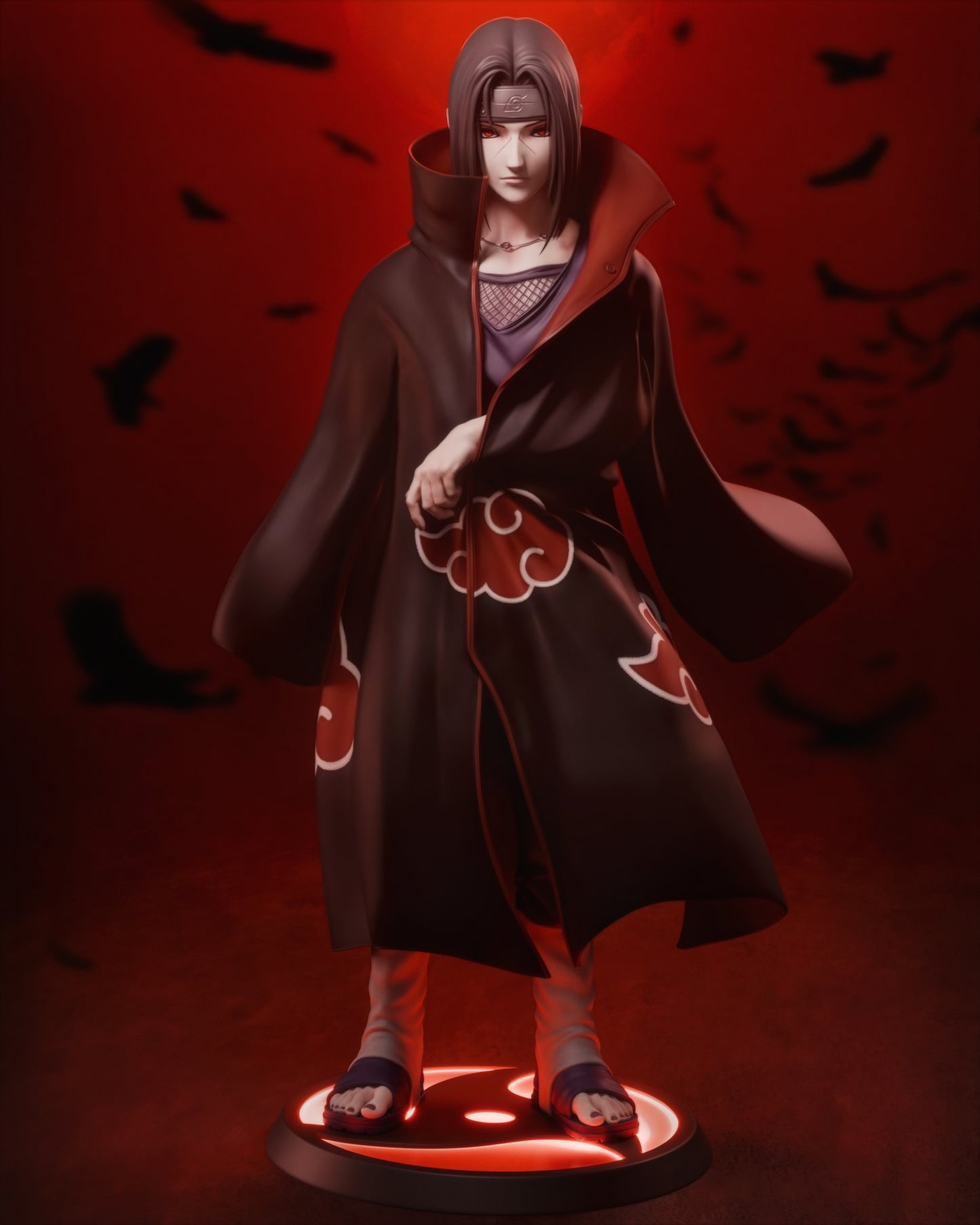 Itachi Uchiha – Anime 3D STL Statue | 1/6 Split, 1/6 Pre-Supported, 1/9 Split & 1/9 Uncut
