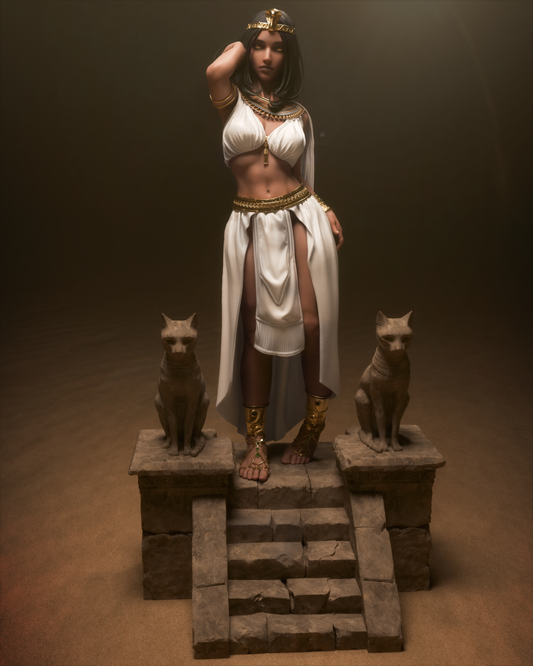 Cleopatra STL File – 1/6 & 1/9 Scale | Egyptian Queen | Pre-Supported 3D Printable Model
