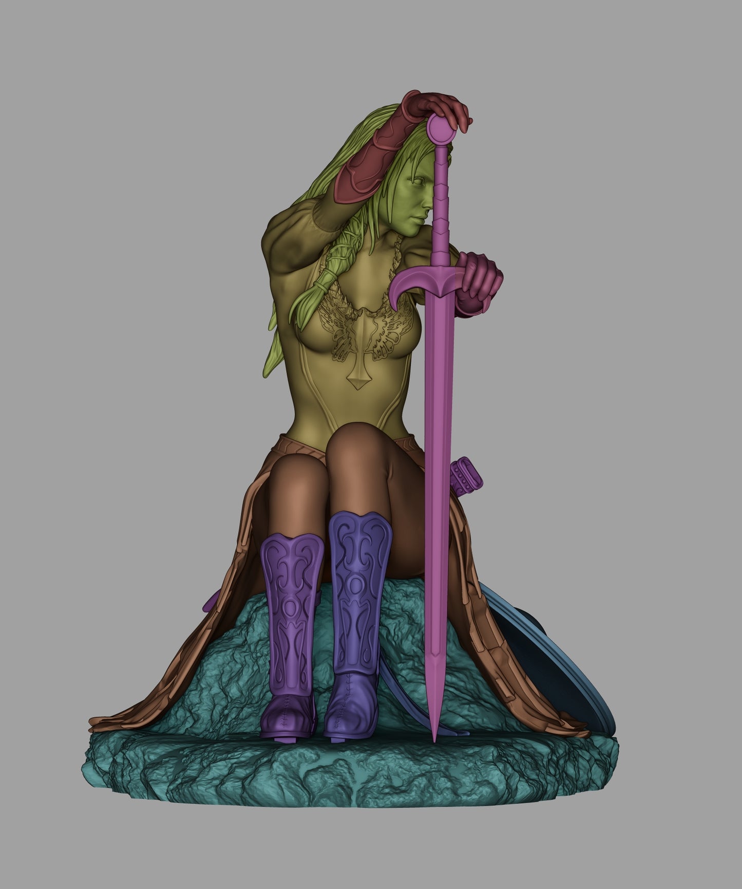 Highly Detailed Hera STL Model for 3D Printing - 1/6 & 1/9 Scale | Mythological Warrior Queen | Pre-Supported for Resin Printing
