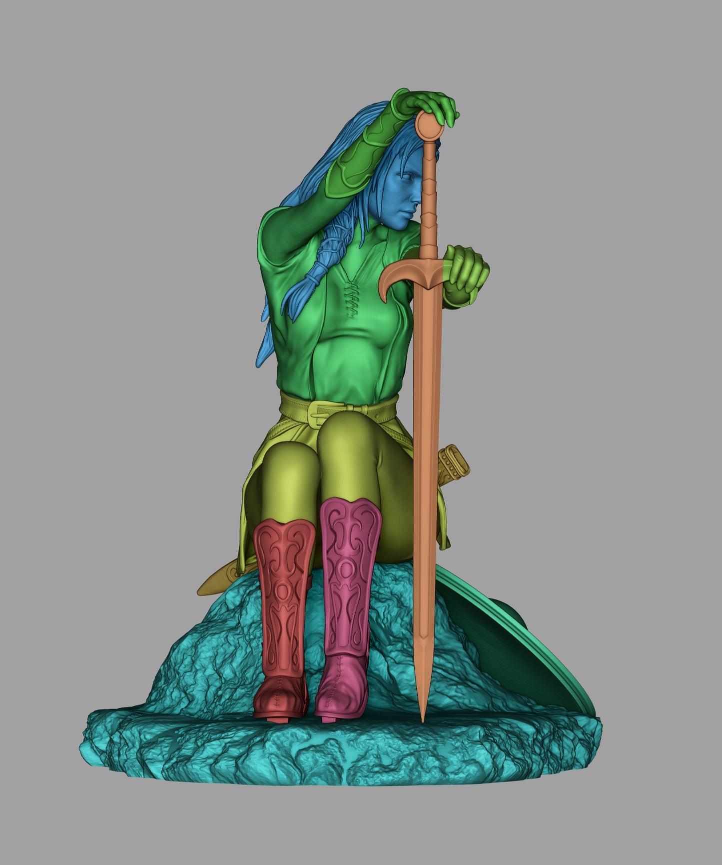 Highly Detailed Hera STL Model for 3D Printing - 1/6 & 1/9 Scale | Mythological Warrior Queen | Pre-Supported for Resin Printing