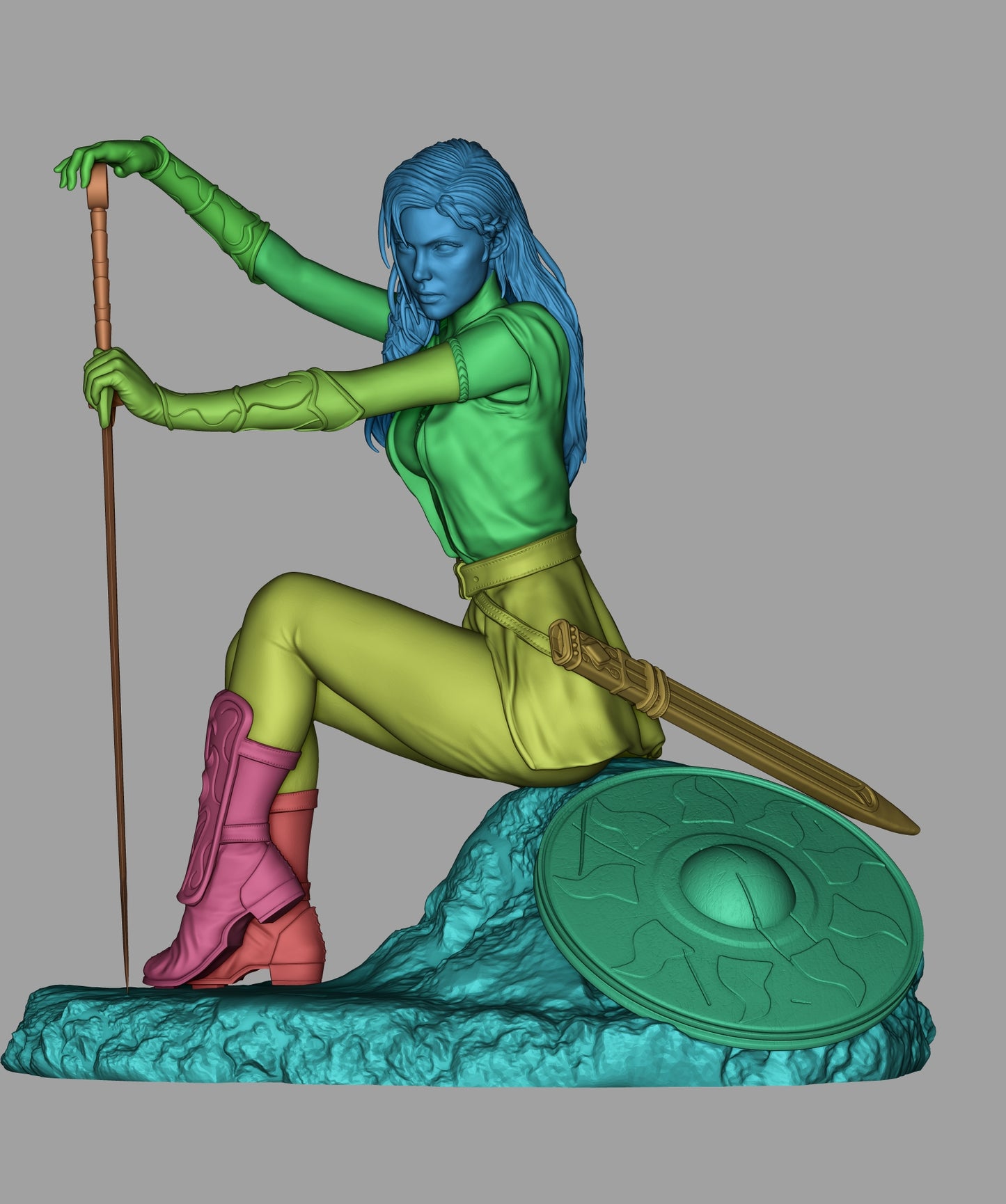 Highly Detailed Hera STL Model for 3D Printing - 1/6 & 1/9 Scale | Mythological Warrior Queen | Pre-Supported for Resin Printing