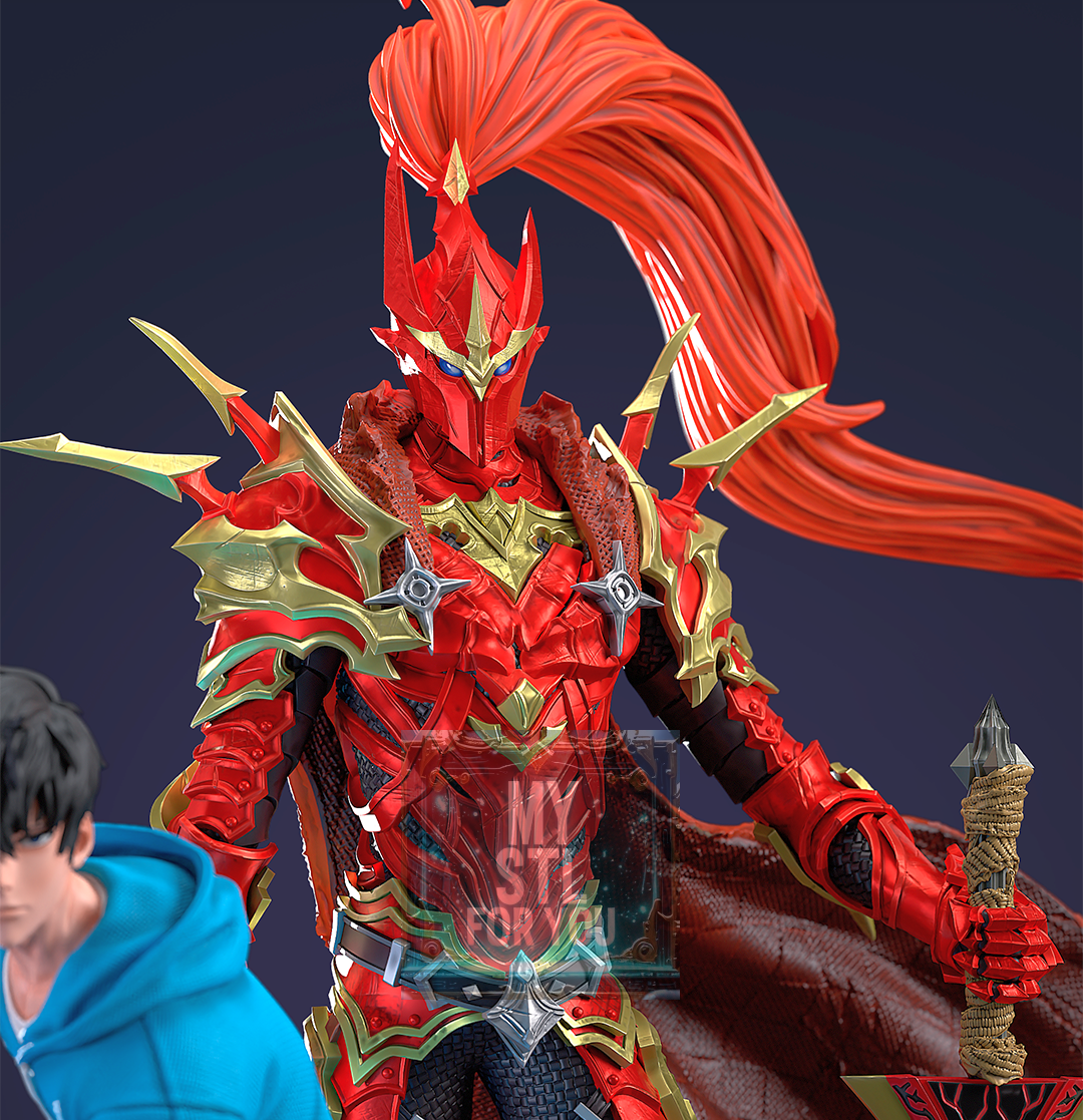 Igris (Solo Leveling) 1/10 Scale Statue | Pre‑Supported STL | Diorama Base