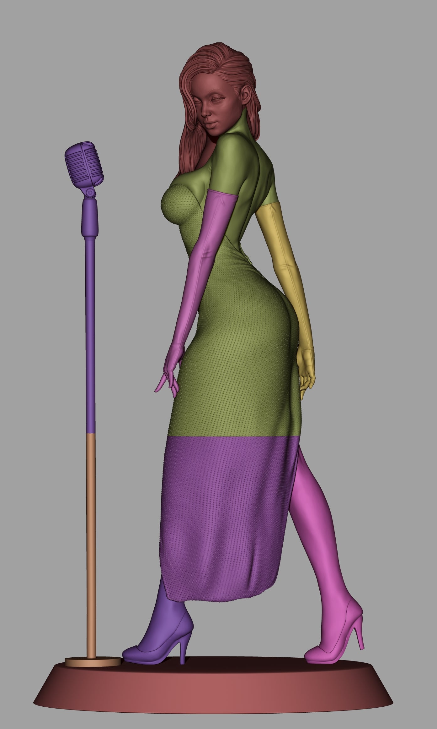 Jessica Rabbit STL File – 1/6 & 1/9 Scale + Uncut Version | Pre-Supported & Split for Easy 3D Printing