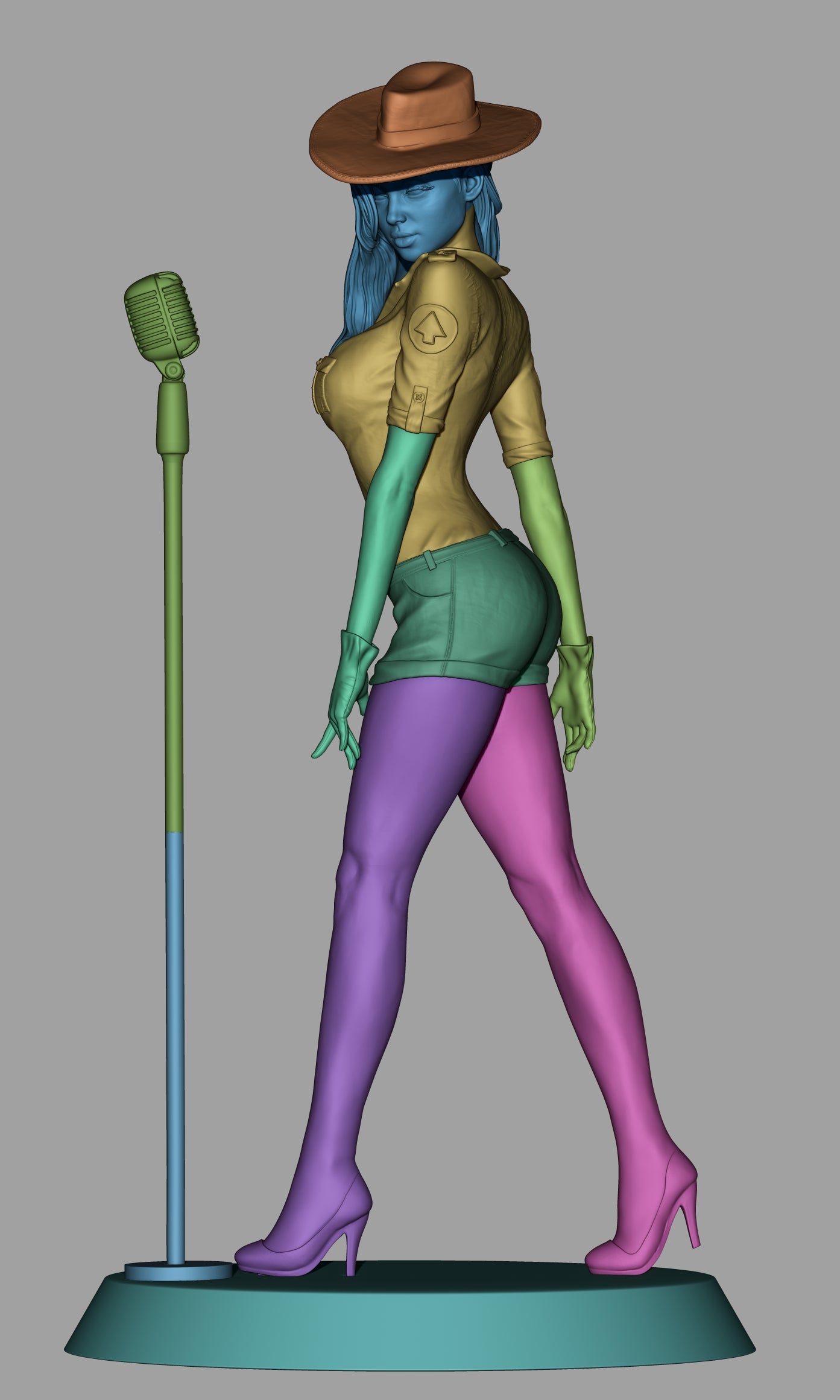 Jessica Rabbit STL File – 1/6 & 1/9 Scale + Uncut Version | Pre-Supported & Split for Easy 3D Printing