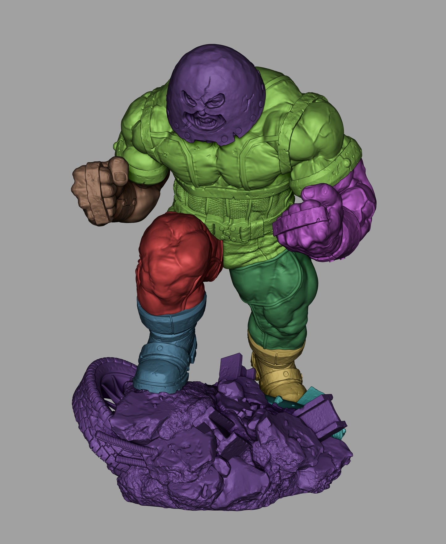 Juggernaut (Marvel Comics) 3D Print File: Unstoppable Force STL - 1:9 & 1:6 Scale Options - Ready-to-Print, Split, Pre-Supported