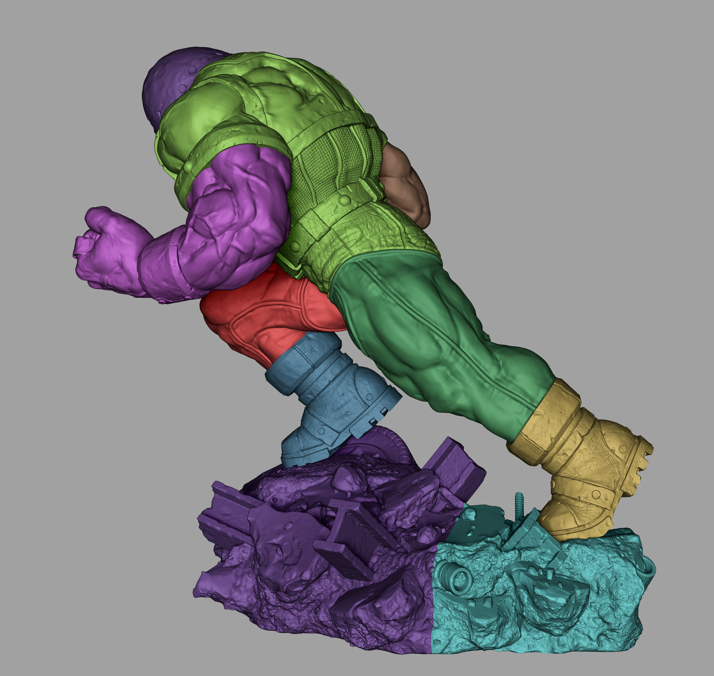 Juggernaut (Marvel Comics) 3D Print File: Unstoppable Force STL - 1:9 & 1:6 Scale Options - Ready-to-Print, Split, Pre-Supported