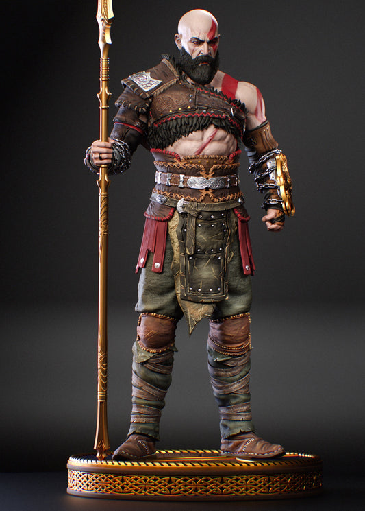 Krotos (God of War Inspired / Mighty Warrior) 3D Print Model - Pre-Supported & Uncut STL/LYS