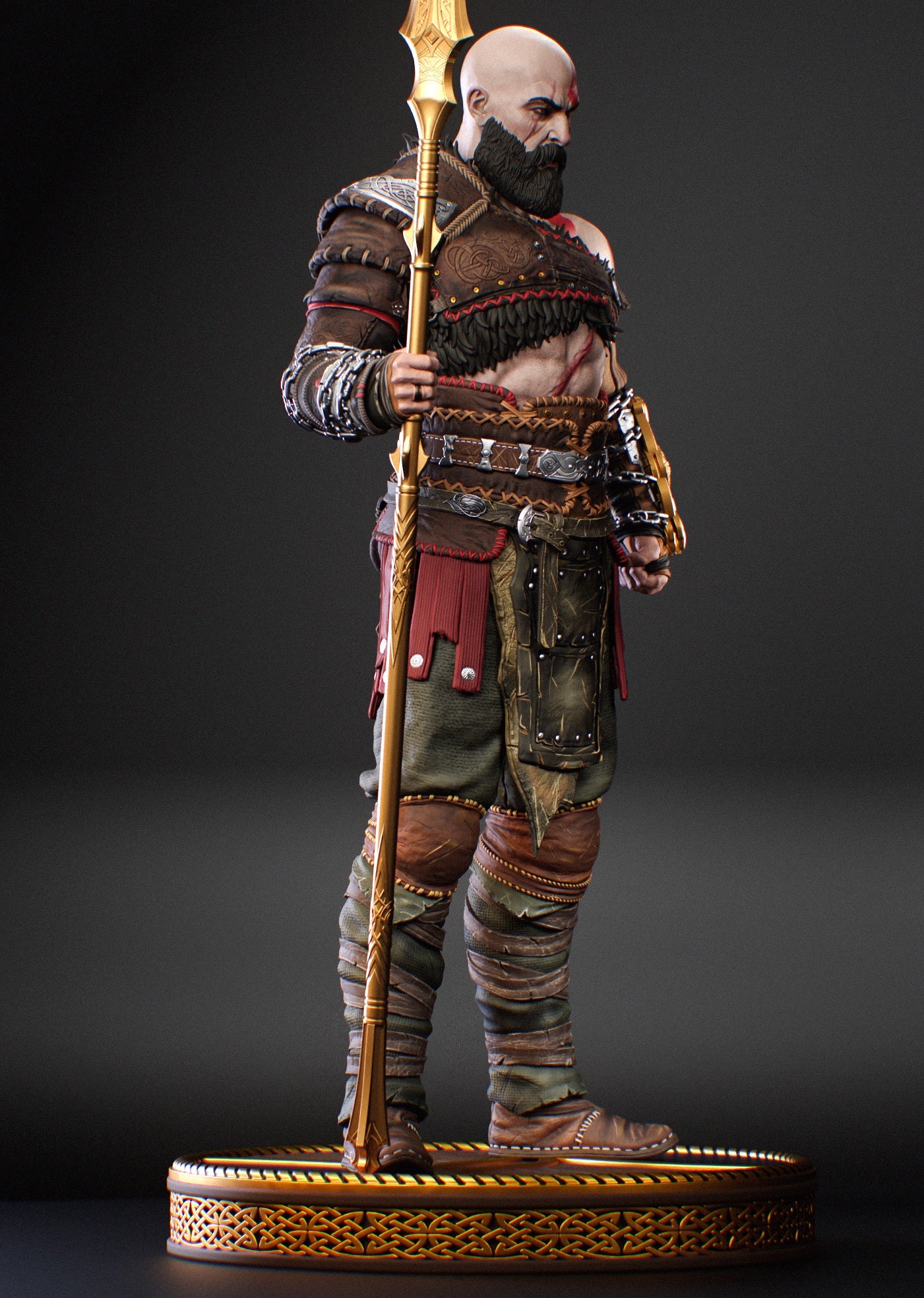 Krotos (God of War Inspired / Mighty Warrior) 3D Print Model - Pre-Supported & Uncut STL/LYS