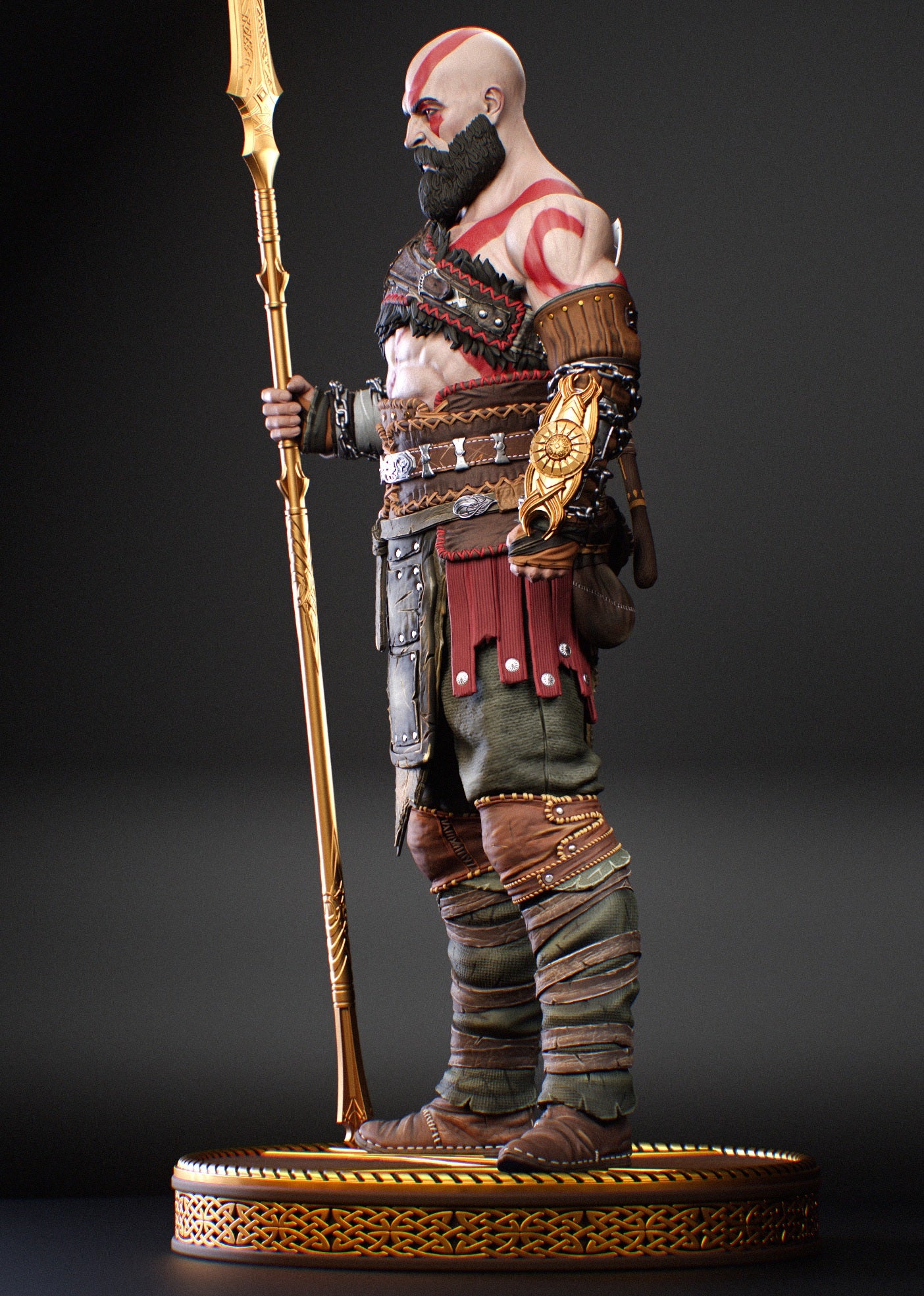 Krotos (God of War Inspired / Mighty Warrior) 3D Print Model - Pre-Supported & Uncut STL/LYS