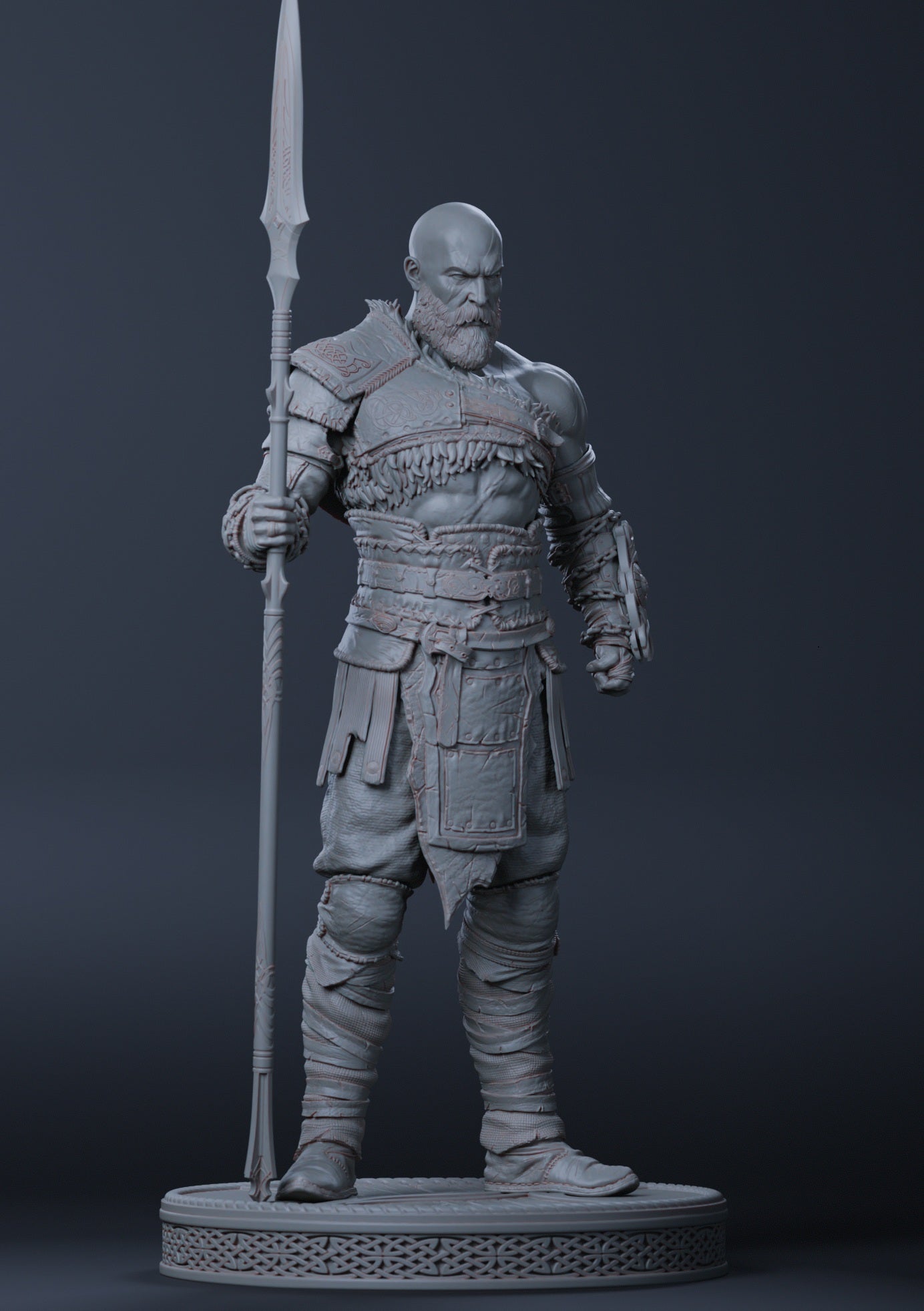 Krotos (God of War Inspired / Mighty Warrior) 3D Print Model - Pre-Supported & Uncut STL/LYS