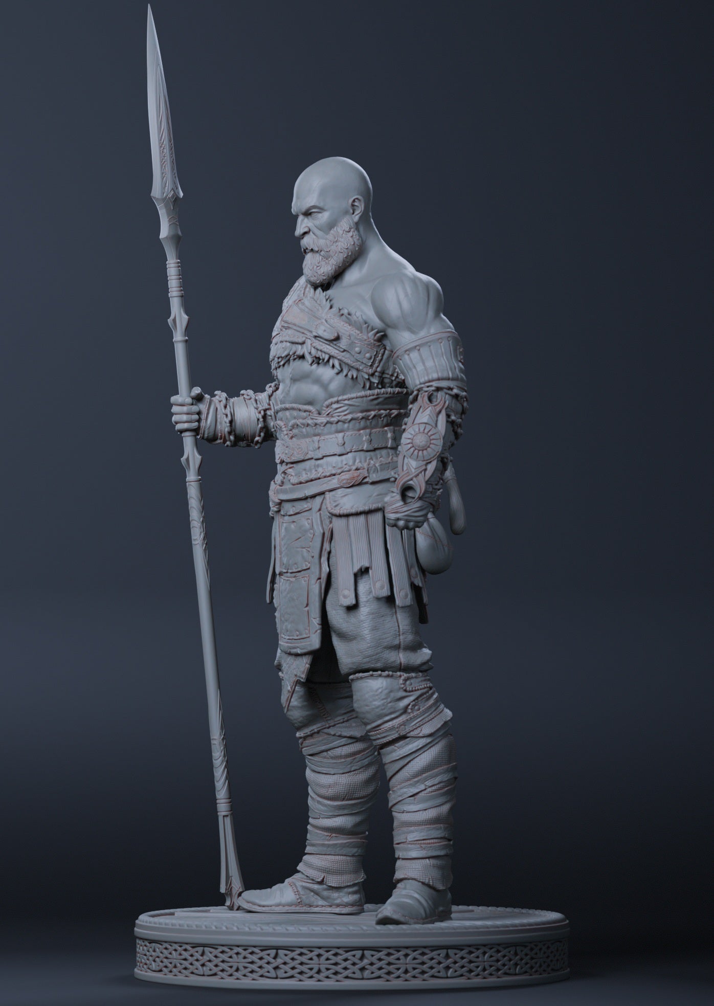 Krotos (God of War Inspired / Mighty Warrior) 3D Print Model - Pre-Supported & Uncut STL/LYS