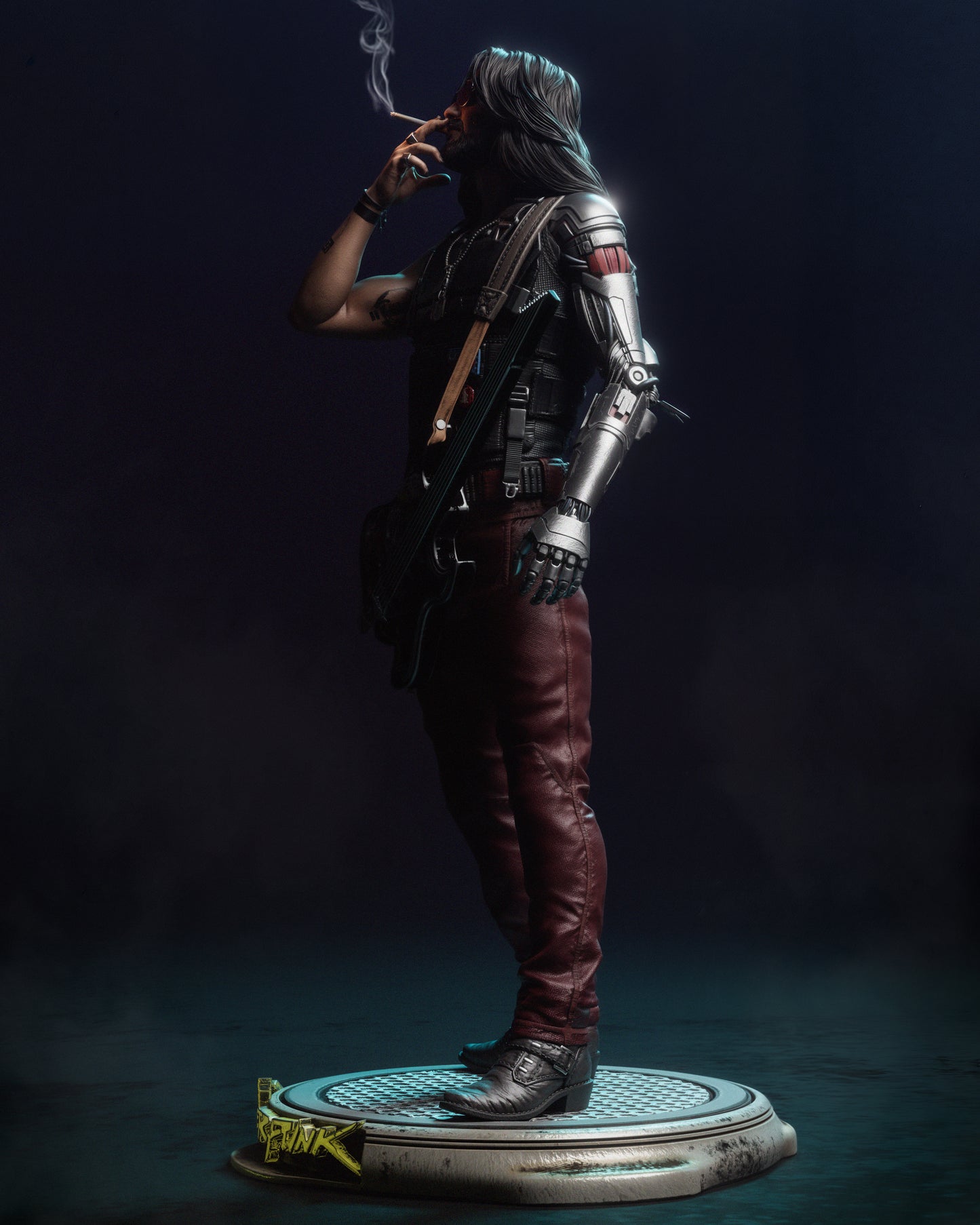 Johnny Silverhand (Cyberpunk 2077) 3D Print Model - Rockerboy Icon STL - Multi-Scale, Pre-Supported & Uncut Files