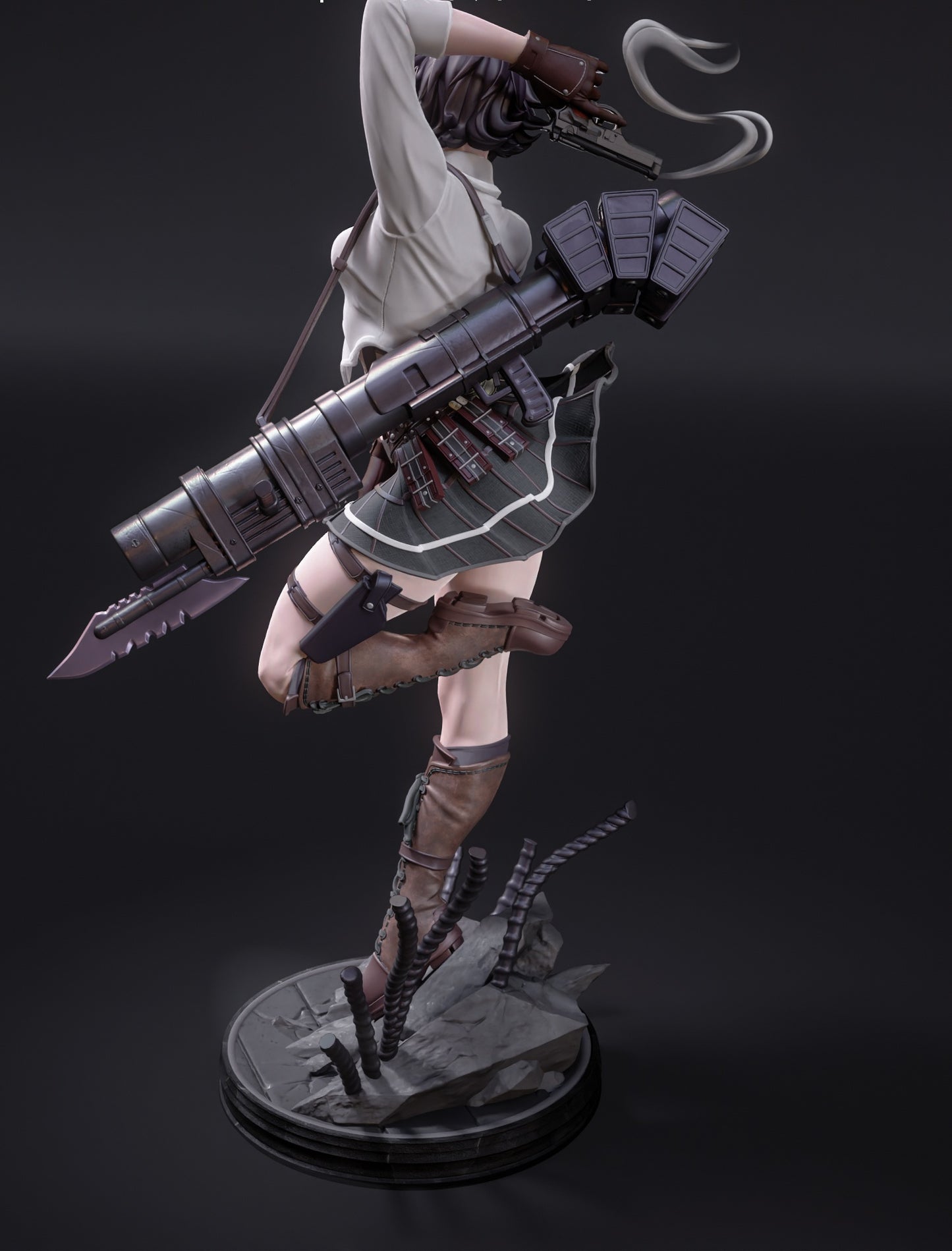 Lady (Devil May Cry 3) 3D Print Model - Pre-Supported & Uncut STL/LYS