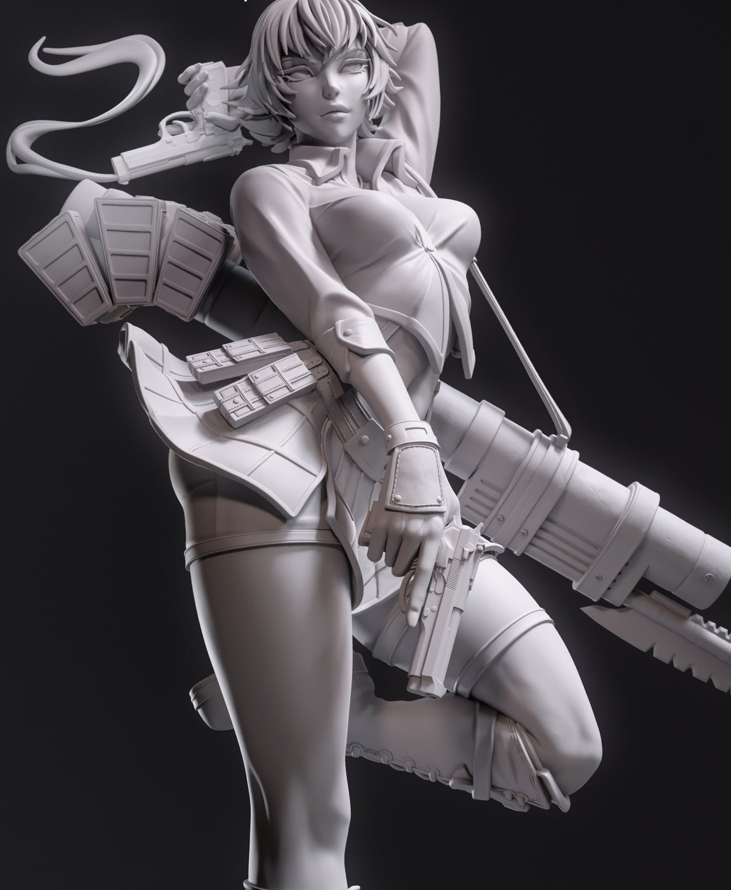 Lady (Devil May Cry 3) 3D Print Model - Pre-Supported & Uncut STL/LYS