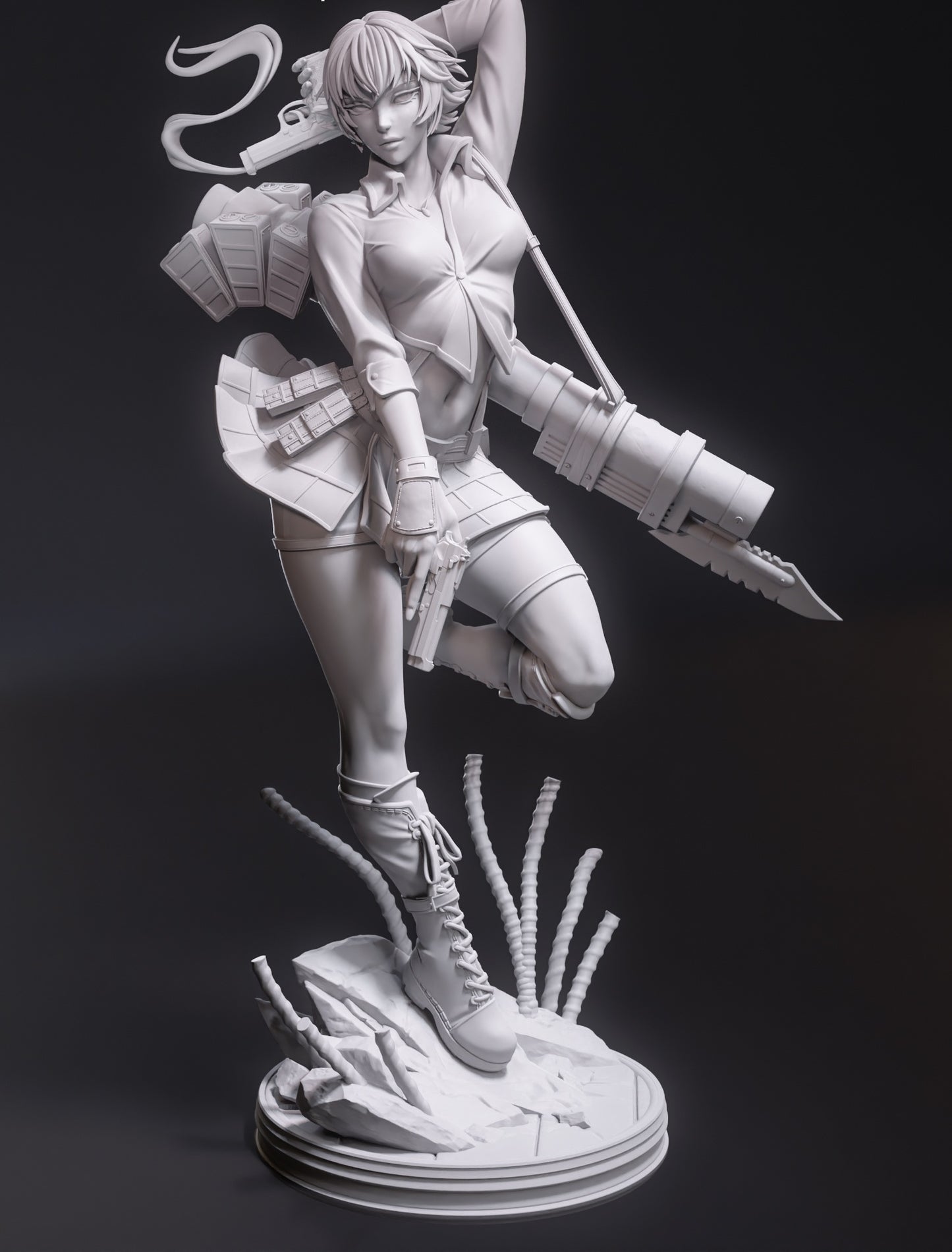 Lady (Devil May Cry 3) 3D Print Model - Pre-Supported & Uncut STL/LYS