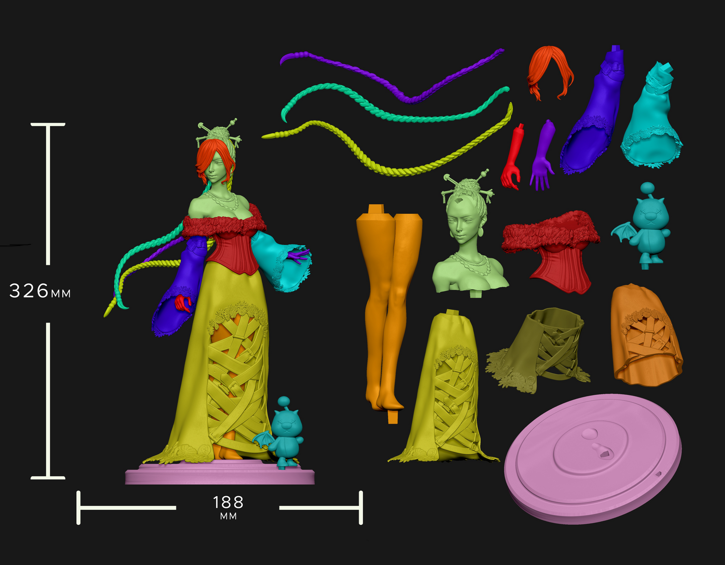 Lulu - Final Fantasy X - 1/6 Scale Collectible Figure for 3D Printing