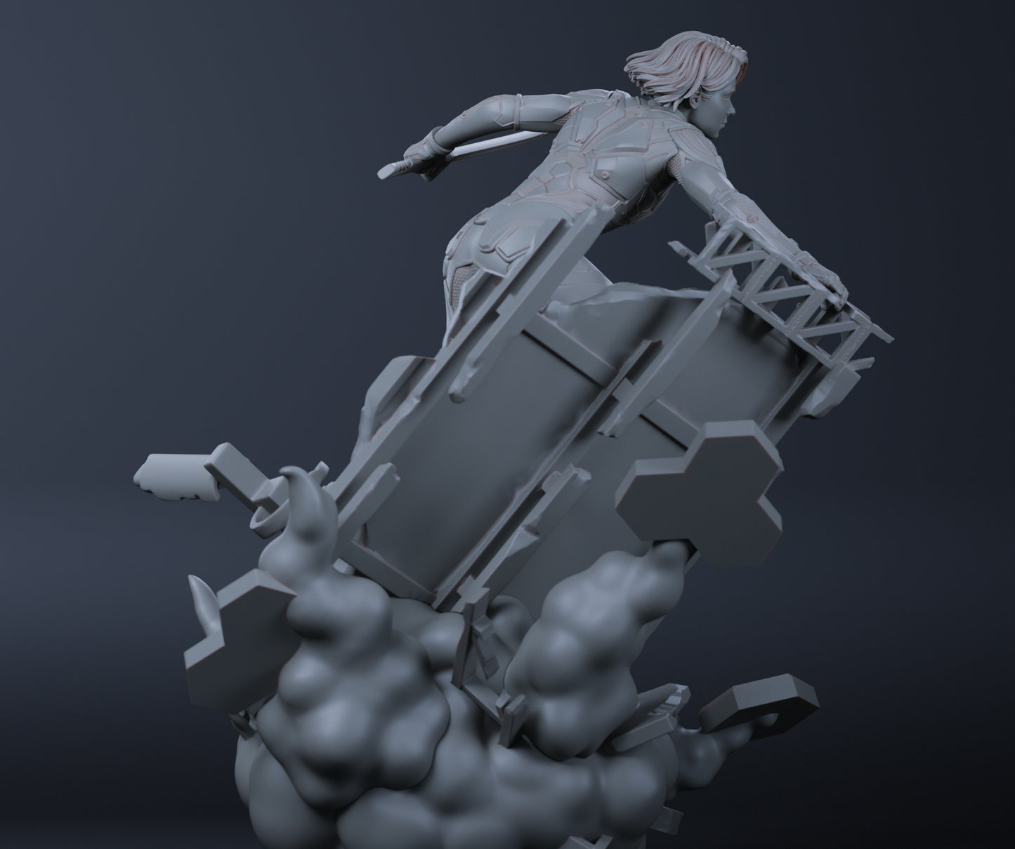 Mio (Cyberpunk/Sci-Fi Heroine) 3D Print Model - Pre-Supported & Uncut STL/LYS