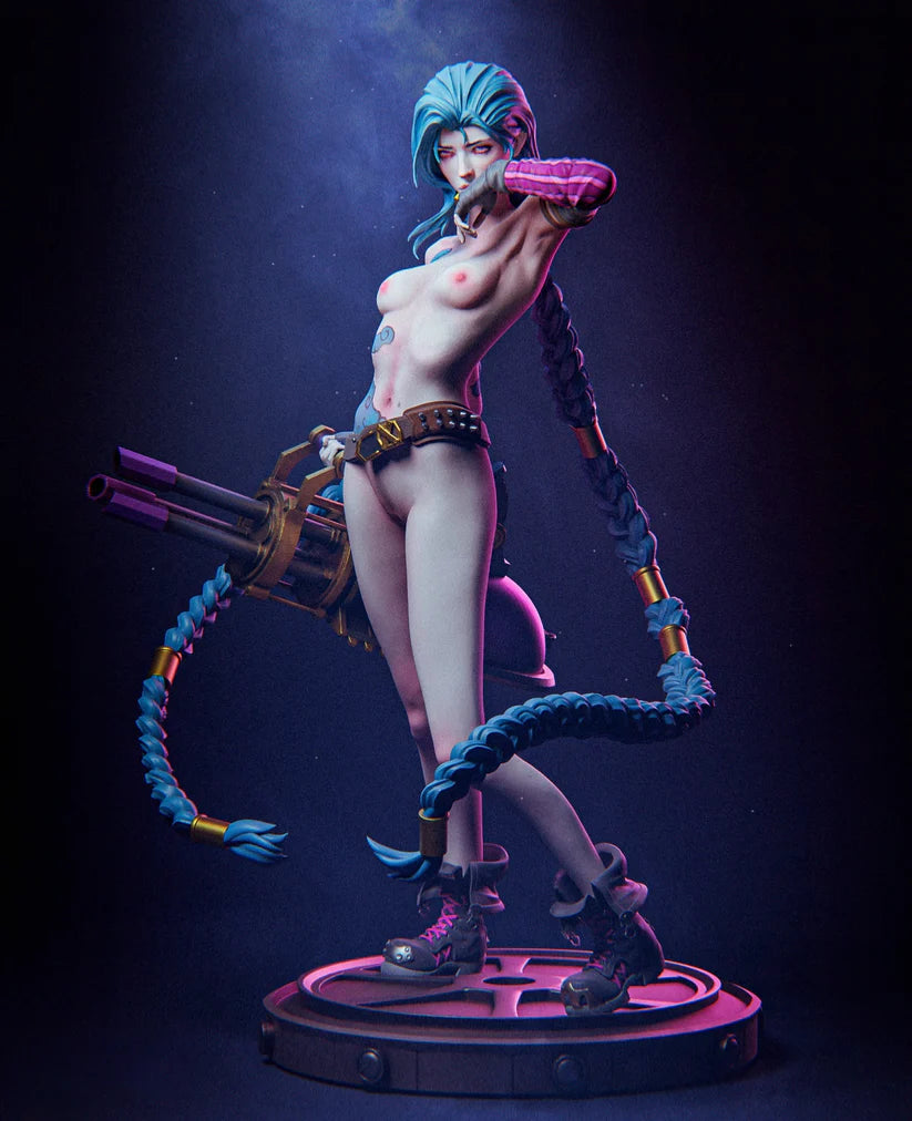 NSFW Jinx 3D Model (Pre-Supported) - LoL Fan Art