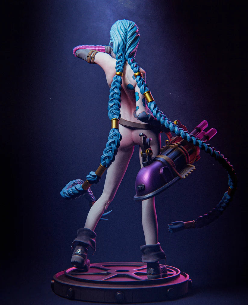 NSFW Jinx 3D Model (Pre-Supported) - LoL Fan Art
