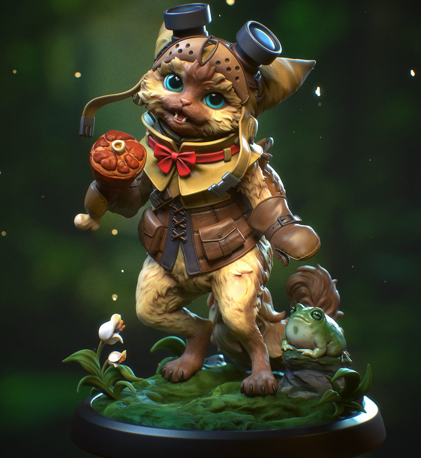 Palico & Toad STL File | Monster Hunter Wilds 3D Print Model | Pre-Supported