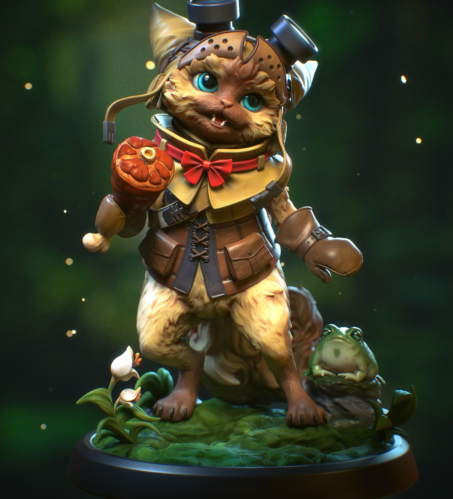 Palico & Toad STL File | Monster Hunter Wilds 3D Print Model | Pre-Supported