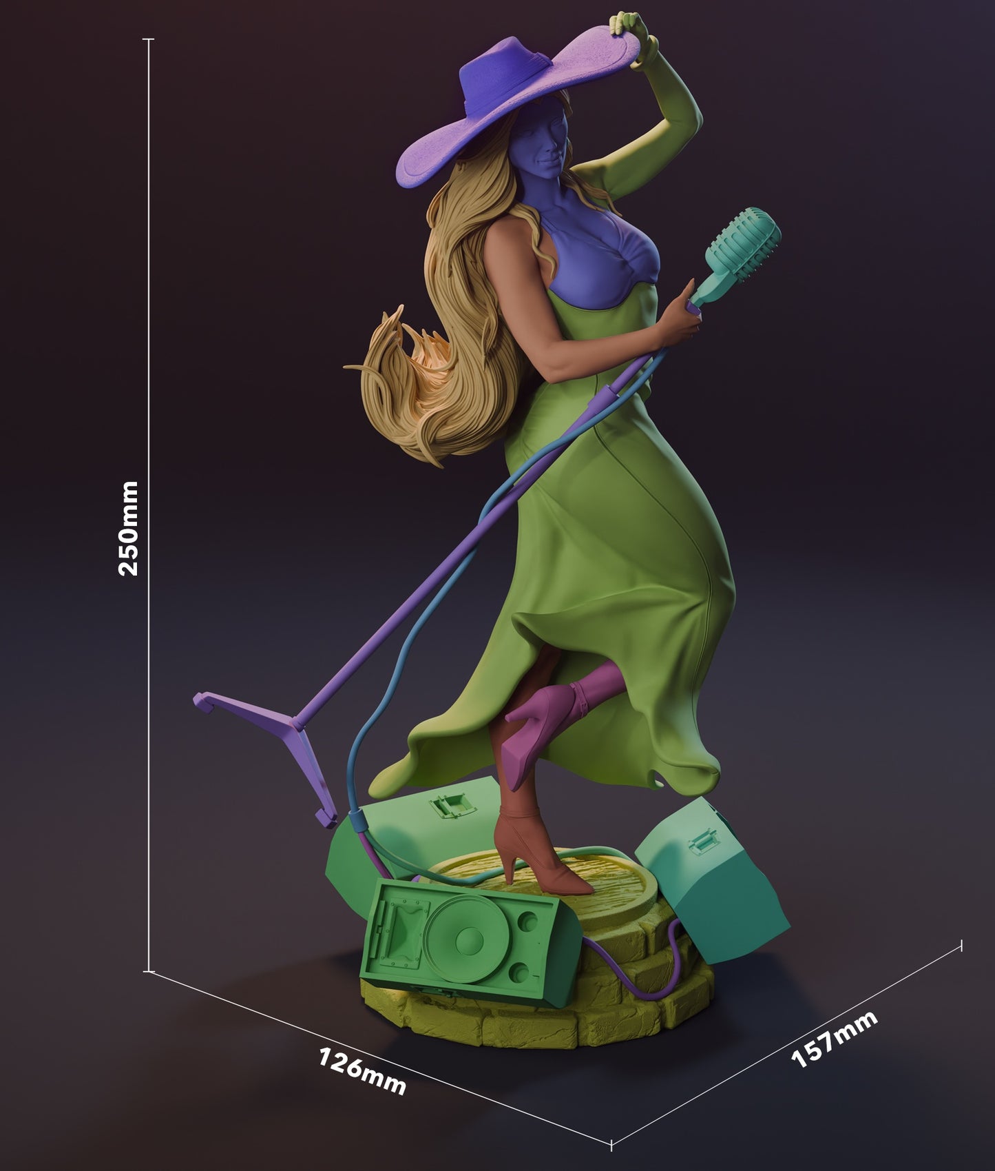 Pauline 3D STL File | Stylized Character 3D Print Model | 1/8 Scale Pre-Supported