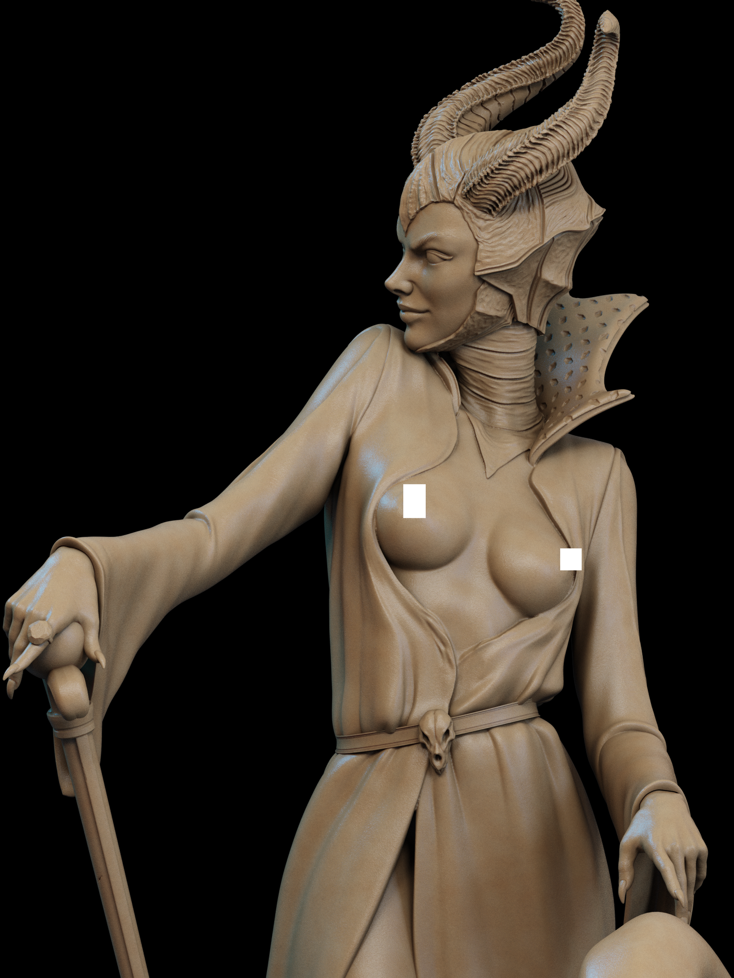 NSFW Maleficent  3D STL Printable Figure – Fantasy Fan Art STL for Resin Printing