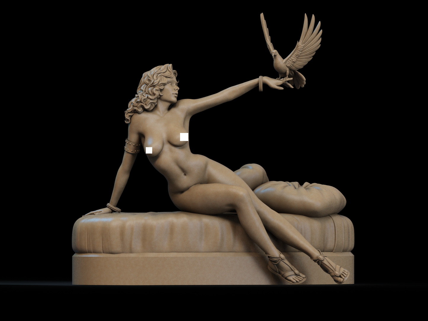 NSFW Pinup Girl  3D STL – Classic Erotic 3D Printable Figure for Resin Printing (1/6, 1/9, 1/9 Uncut)