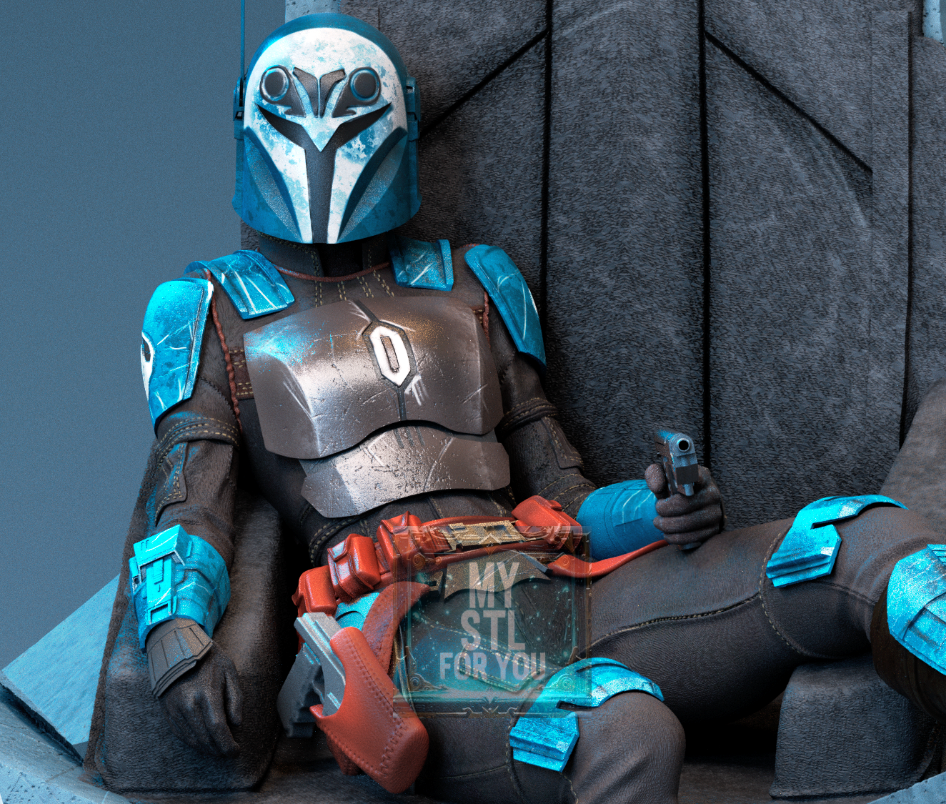 Bo‑Katan STL – Mandalorian Throne Statue Files Bundle (1/12, 1/12 Pre‑Supported LYS, 1/12 Uncut, 1/9, 1/4) – Digital Download