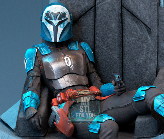 Bo‑Katan STL – Mandalorian Throne Statue Files Bundle (1/12, 1/12 Pre‑Supported LYS, 1/12 Uncut, 1/9, 1/4) – Digital Download